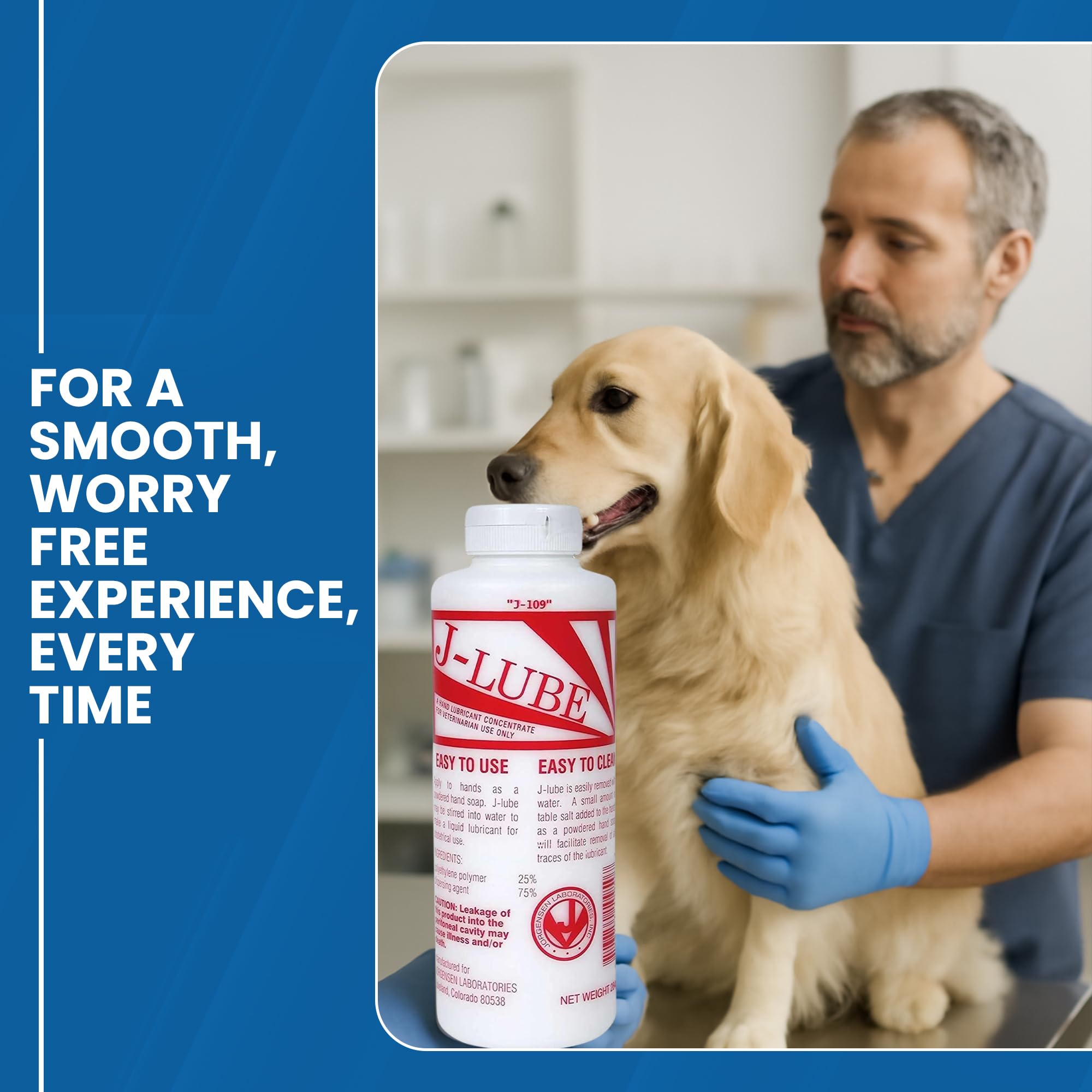JorVet J-Lube Powder Lubricant | Easy-Mix Formula, Non-Irritating & Mess-Free | 10oz Bottle Makes 6-8 Gallons | Trusted for Veterinary & Obstetrical Use | Safe, Smooth & Easy to Clean | Red White: JorVet J-Lube Powder Lubricant | Easy-Mix Formula, Non-Irritating & Mess-Free | 10oz Bottle Makes 6-8 Gallons | Trusted for Veterinary & Obstetrical Use | Safe, Smooth & Easy to Clean | Red White