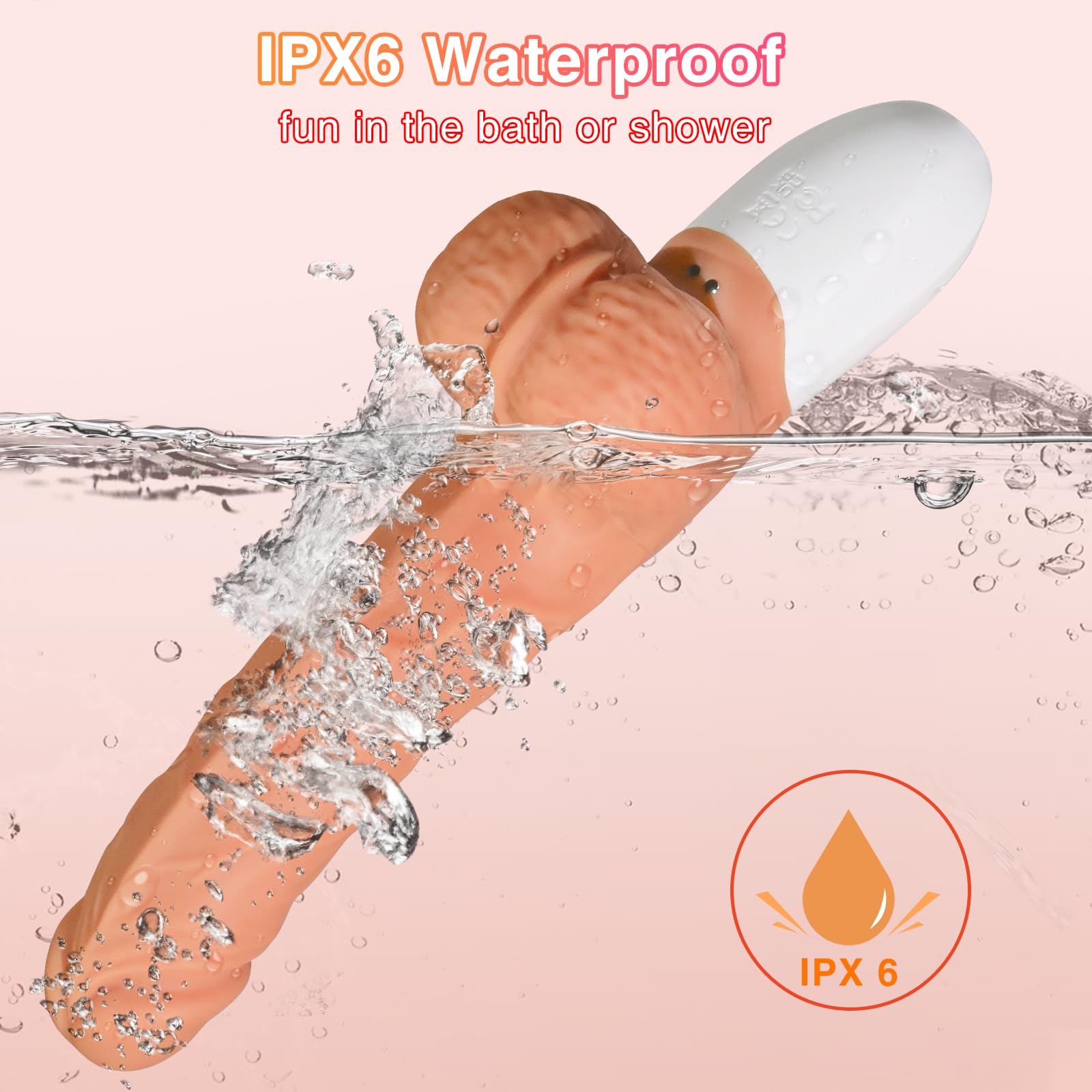 Sex Machine Thrusting Realistic Dildo for Women with 10 Vibrating & Thrusting Modes for G Spot Clitoral Anal Stimulation, Remote Control Silicone Vibrator, Adult Sex Toy (): Flesh