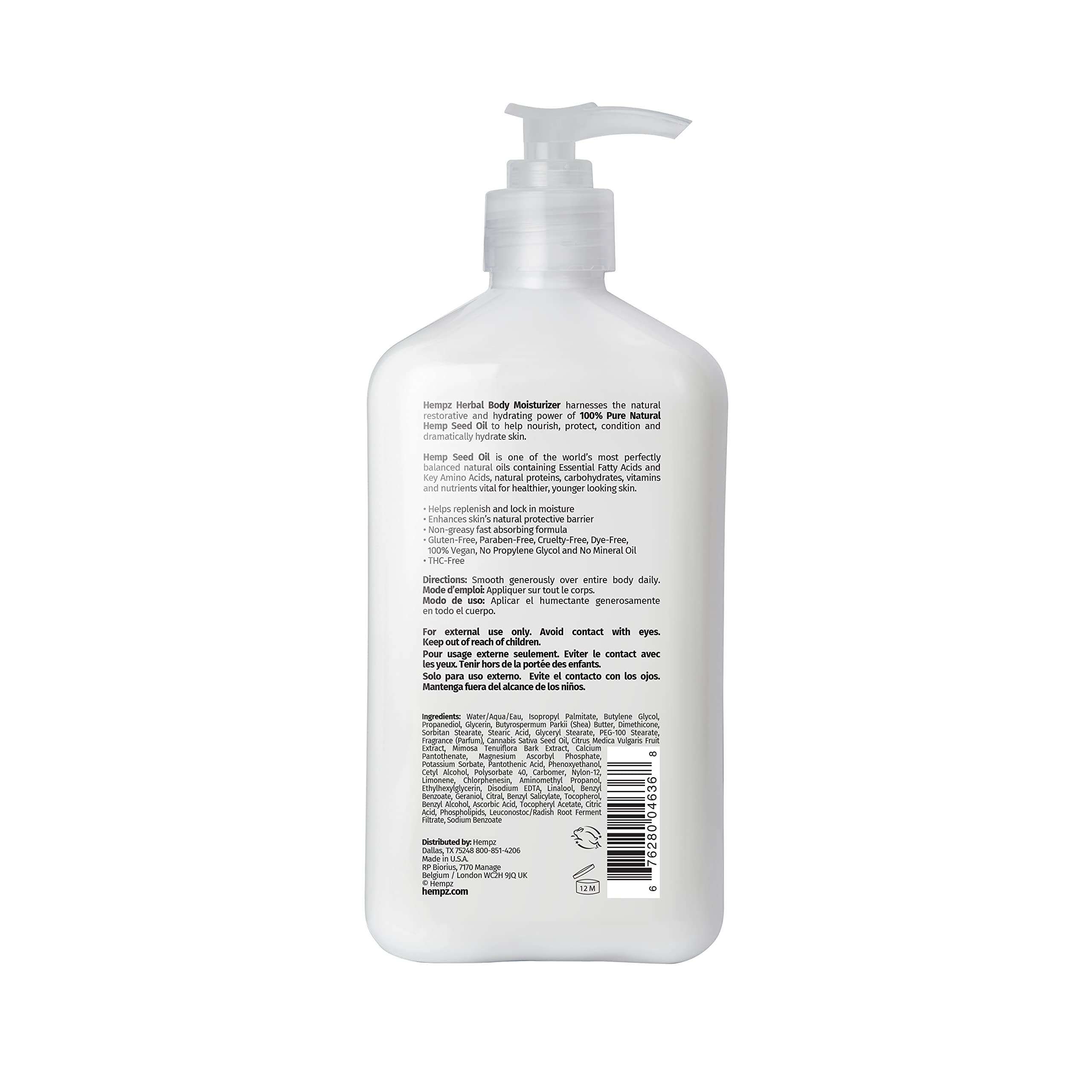 HEMPZ Body Lotion Pink Pomelo & Himalayan Sea Salt Daily Moisturizing Cream, 17 Fl Oz thumbnail 2