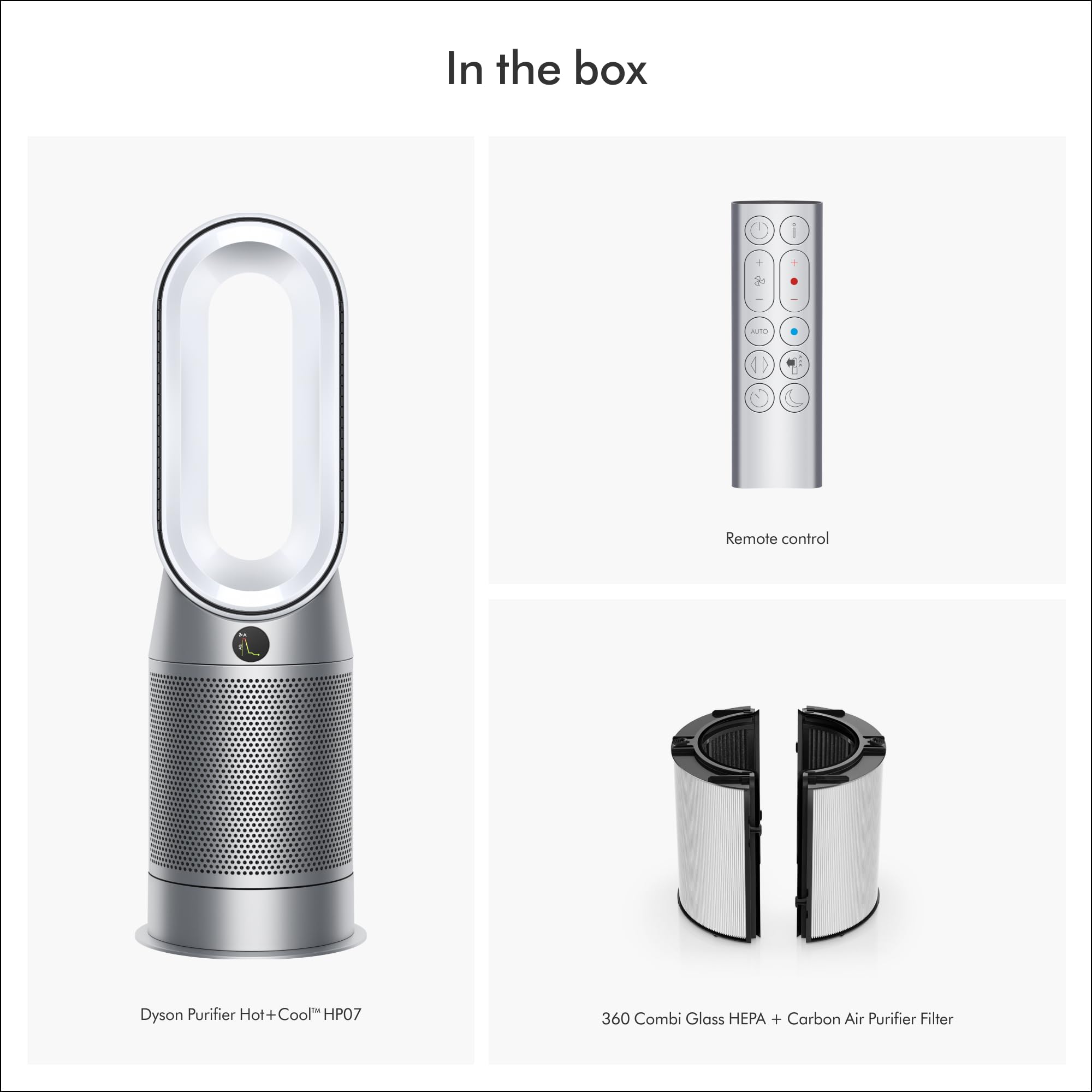 Dyson Purifier Hot+Cool™ Gen1  - Purifying Fan Heater (White): HP07