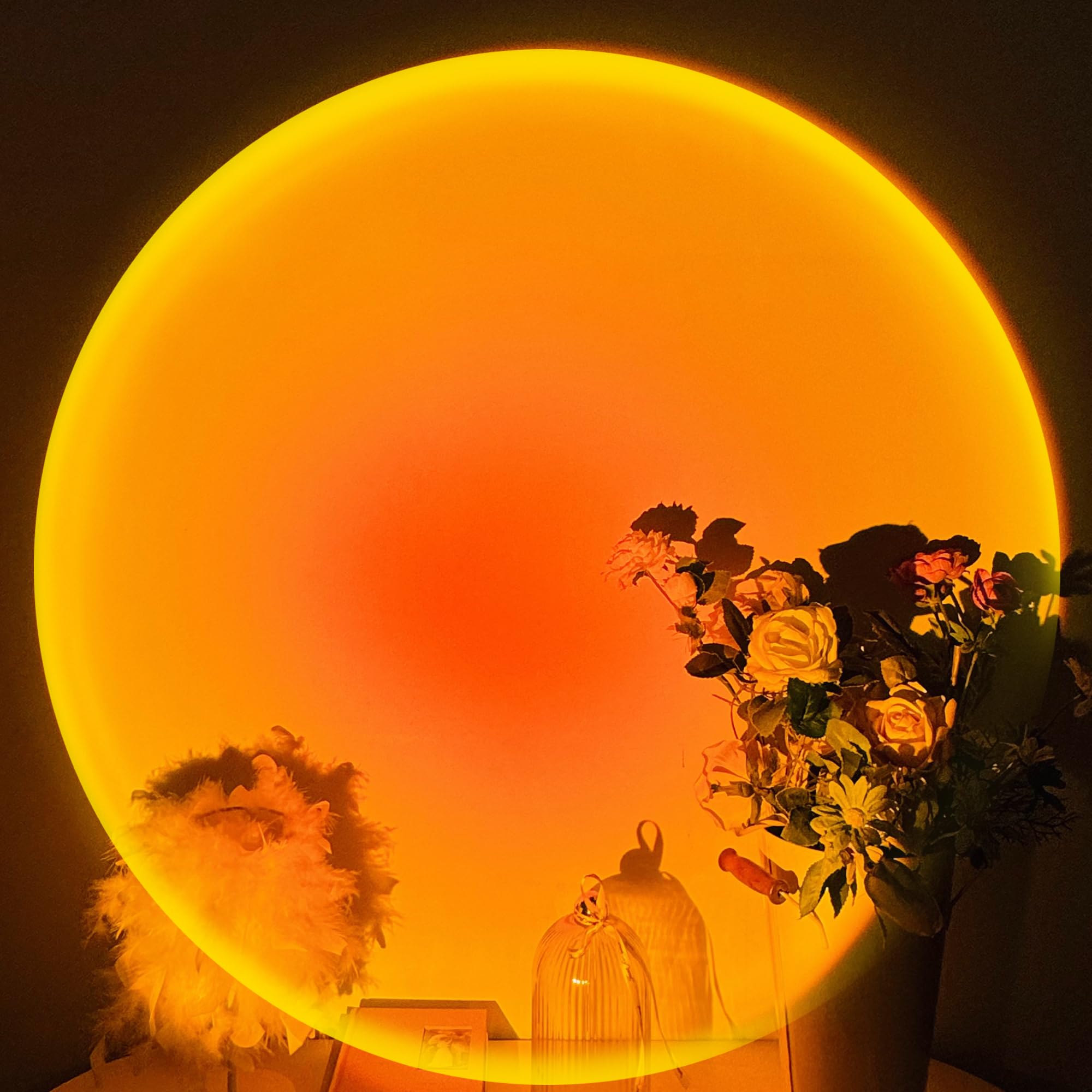 Tsrarey Sunset Lamp Projector with Remote Control, Multiple Colors LED APP Control Sunset Light Three Control Methods Night Light for Room Decor/Christmas Gifts/Photography/Party/Bedroom Decor thumbnail 2