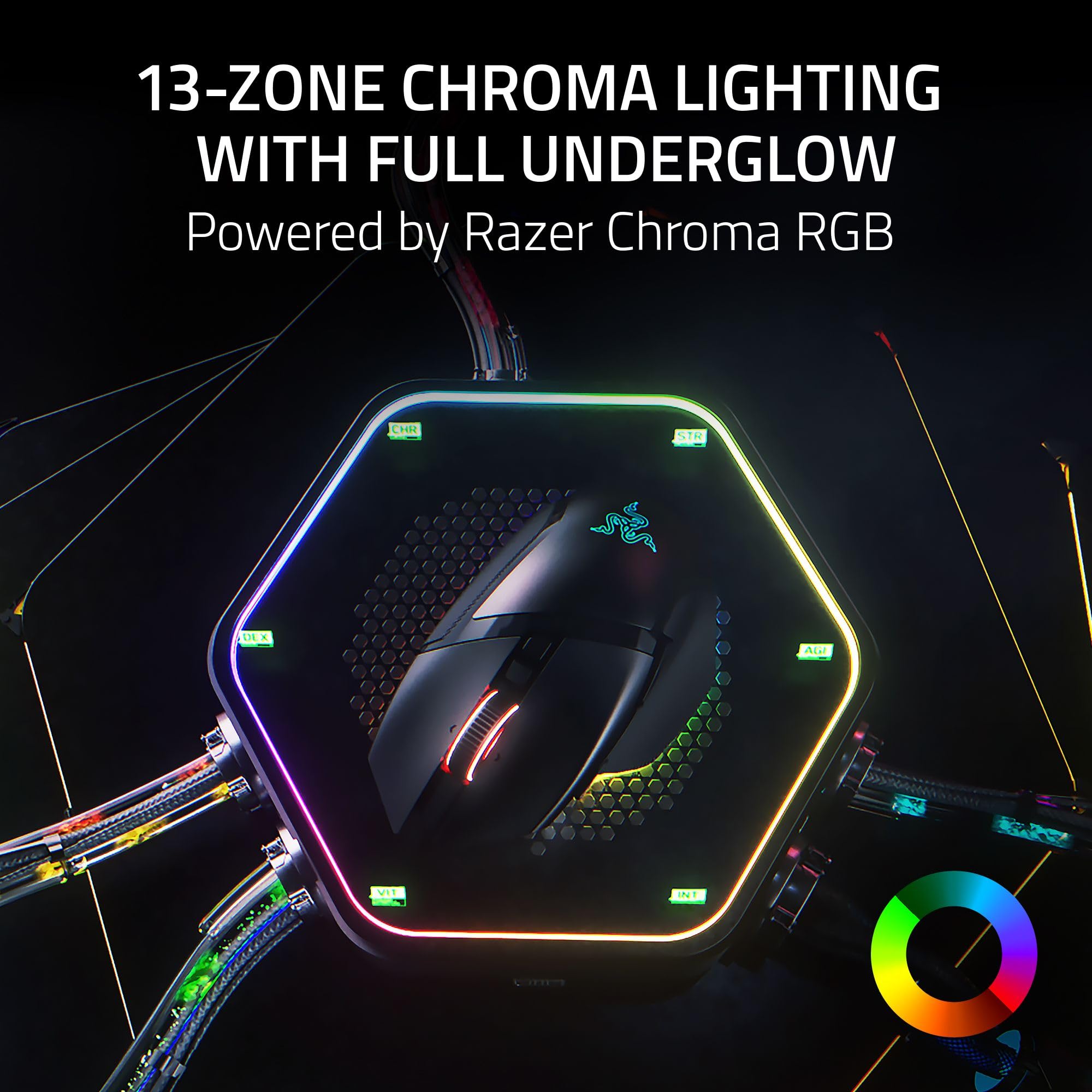 Razer Basilisk V3 Pro 35K Wireless Gaming Mouse: HyperScroll Tilt Wheel - 35K DPI Optical Sensor Gen 2-13 Customizable Controls - Chroma RGB - Optical Switches Gen 3 - Up to 140 Hr Battery -: Black