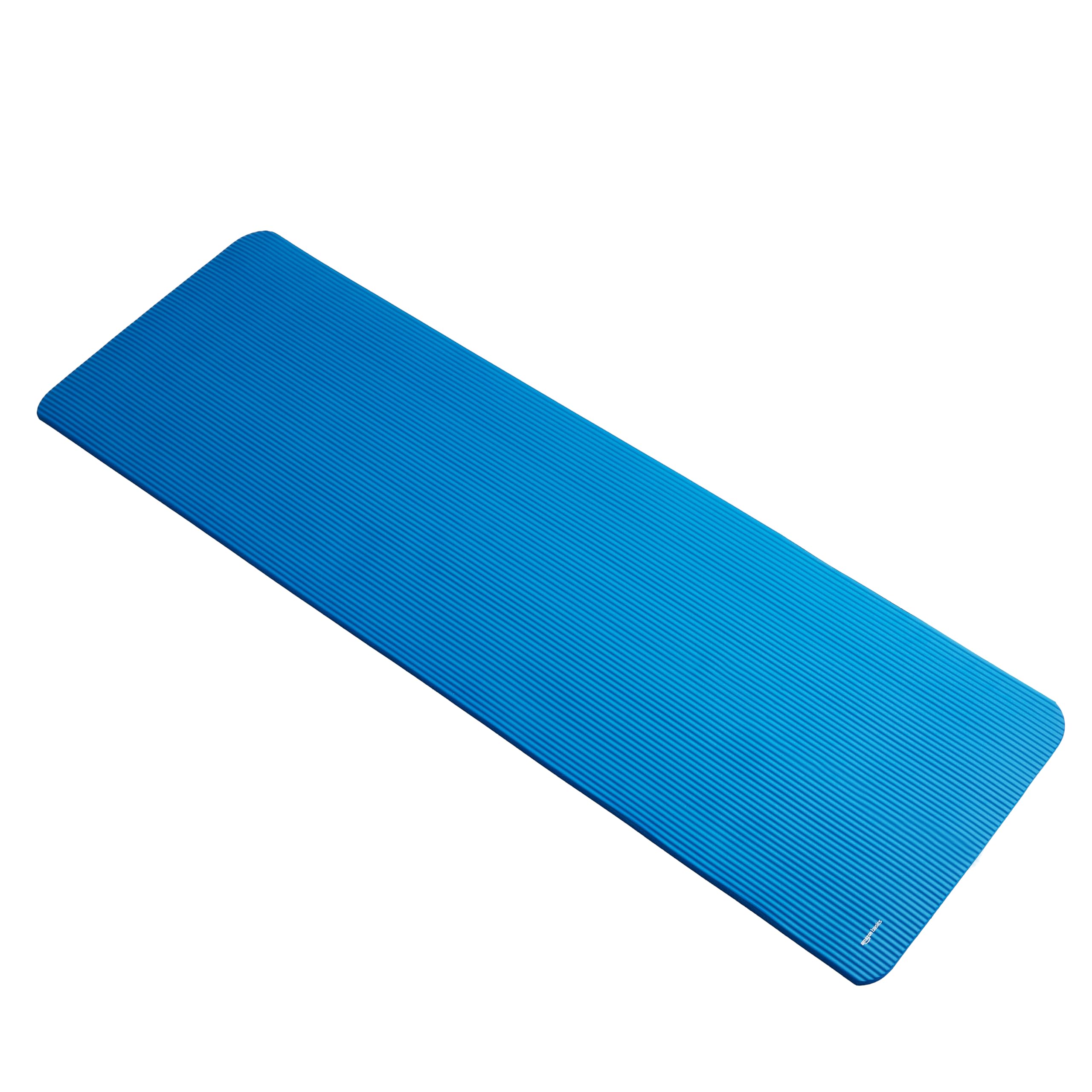 Amazon Basics 1/2 Inch Extra Thick Exercise Yoga Mat with Carrying Strap, Cushioned Support, for Fitness and Gym Workouts: Blue