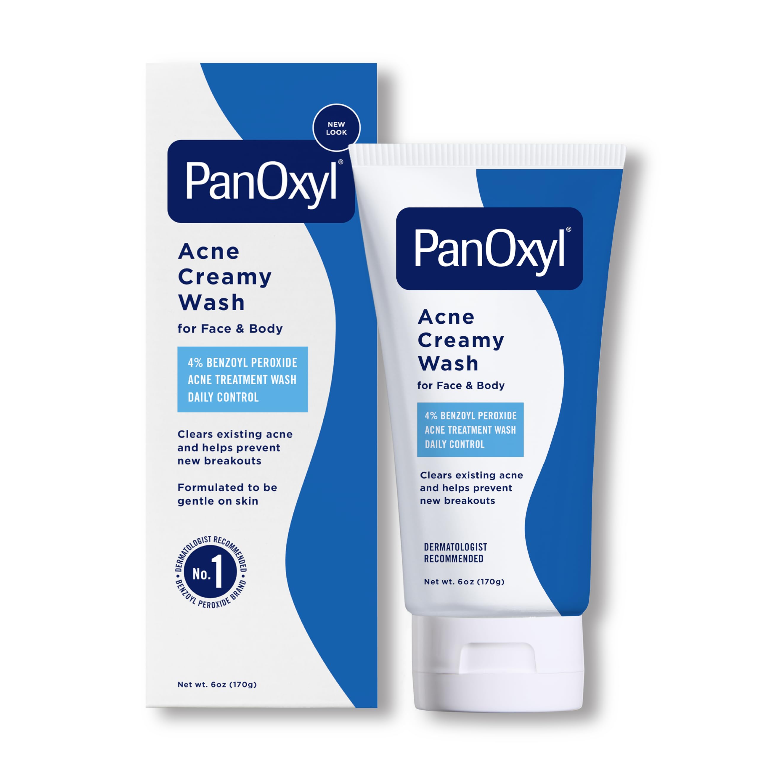 PanOxyl Antimicrobial Hydrating Acne Creamy Wash, 4% Benzoyl Peroxide, 6 Ounce: 6 Ounce (Pack of 1)