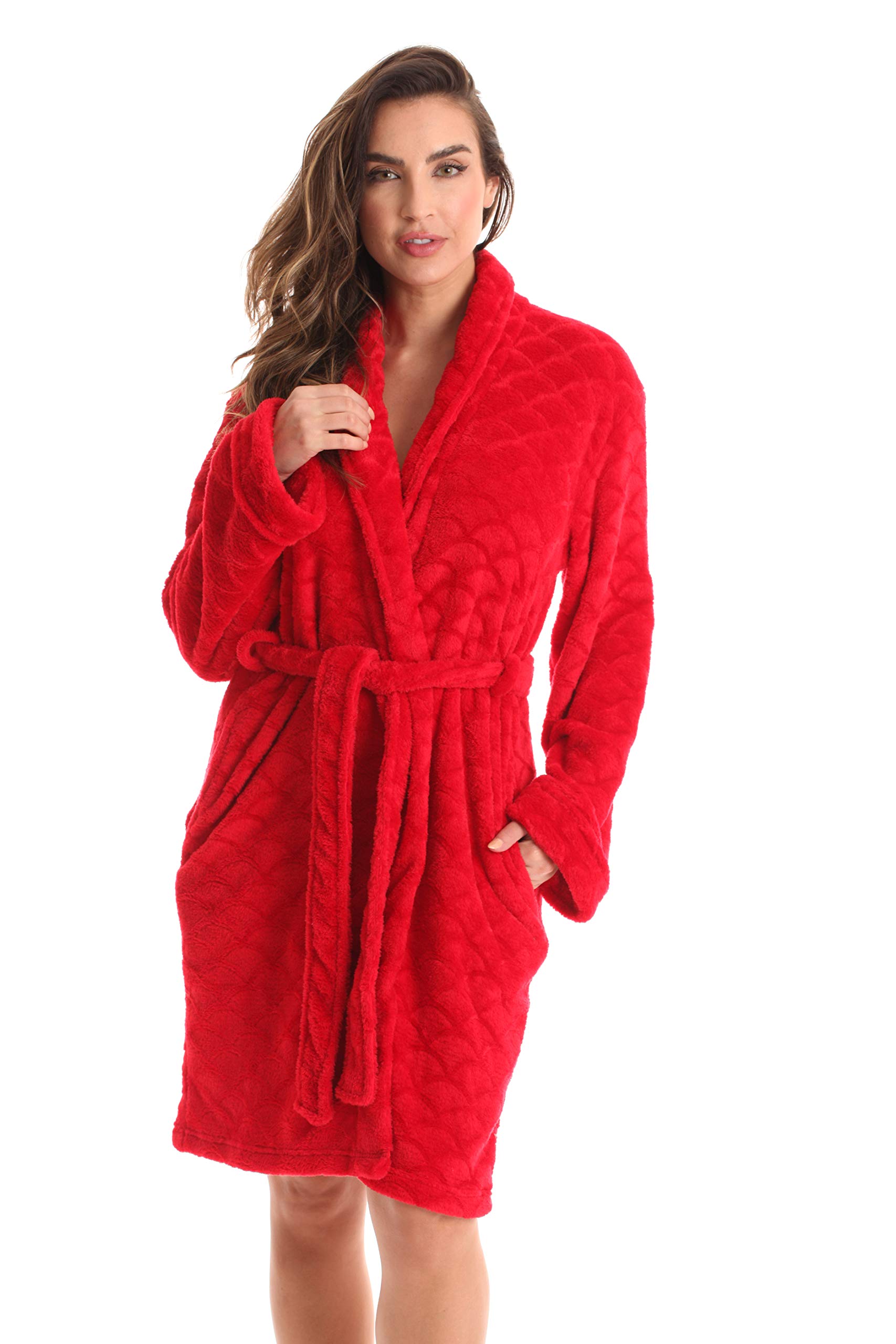 Just Love Kimono Robe Bath Robes for Women: Medium Red