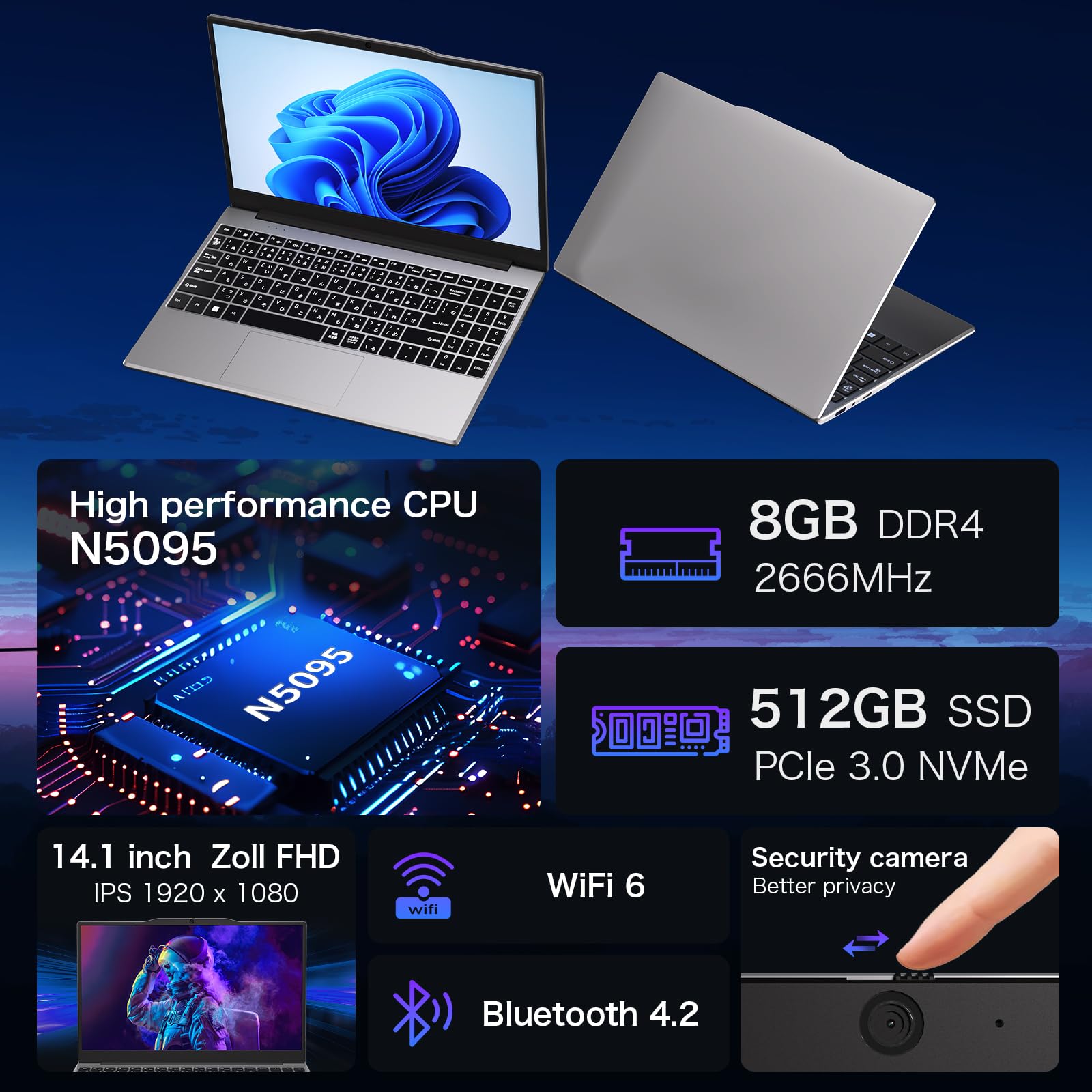 Auusda 14.1" Pink Laptop Computer with 2K Display, N5105, 32GB RAM, 1TB NVMe SSD, Type-C, HDMI, Backlit Keyboard Student Laptops Fingerprint, Win11 Pro Business Laptops 2 Years Warranty