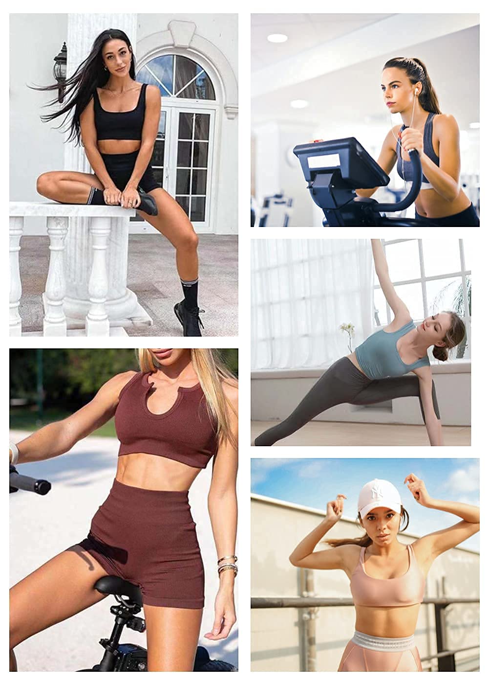 niyokki Workout Sets for Women Seamless Crop Tops Leggings Matching 2 Pieces Outfits Two Piece Yoga Workout Outfits: niyokki Workout Sets for Women Seamless Crop Tops Leggings Matching 2 Pieces Outfits Two Piece Yoga Workout Outfits