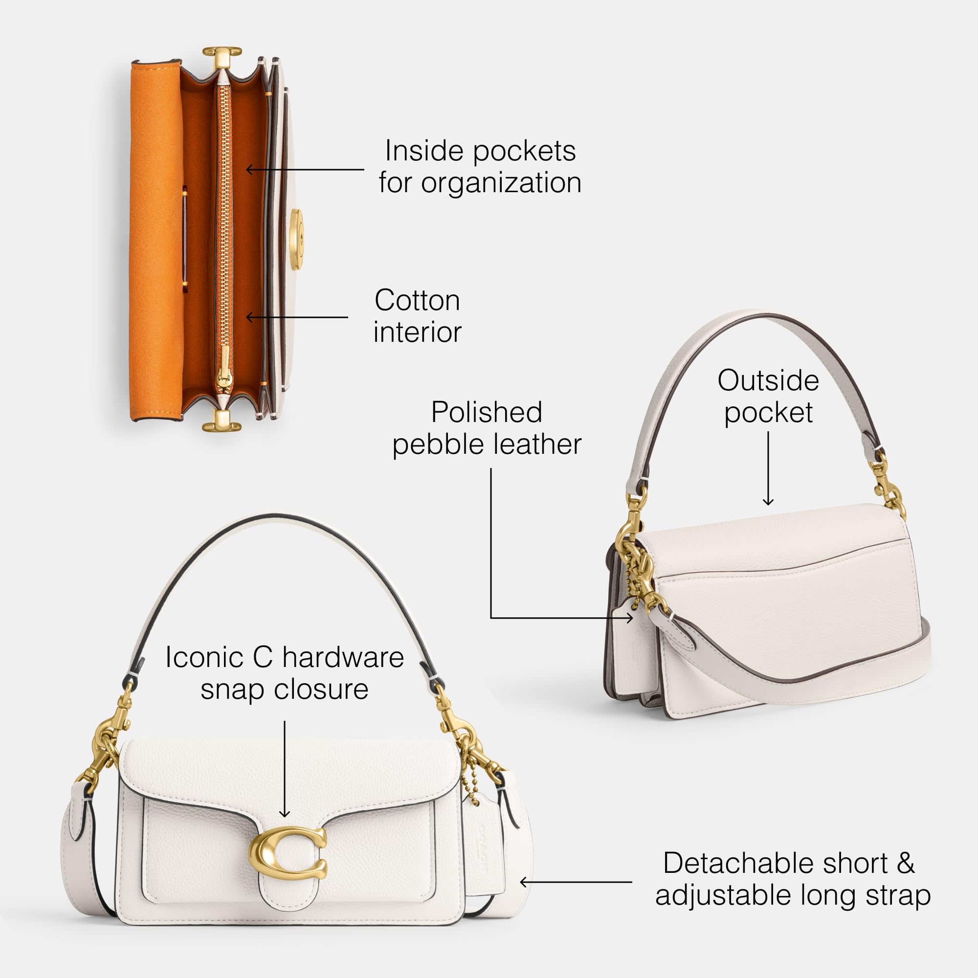Coach Tabby Shoulder Bag 20: One Size Chalk
