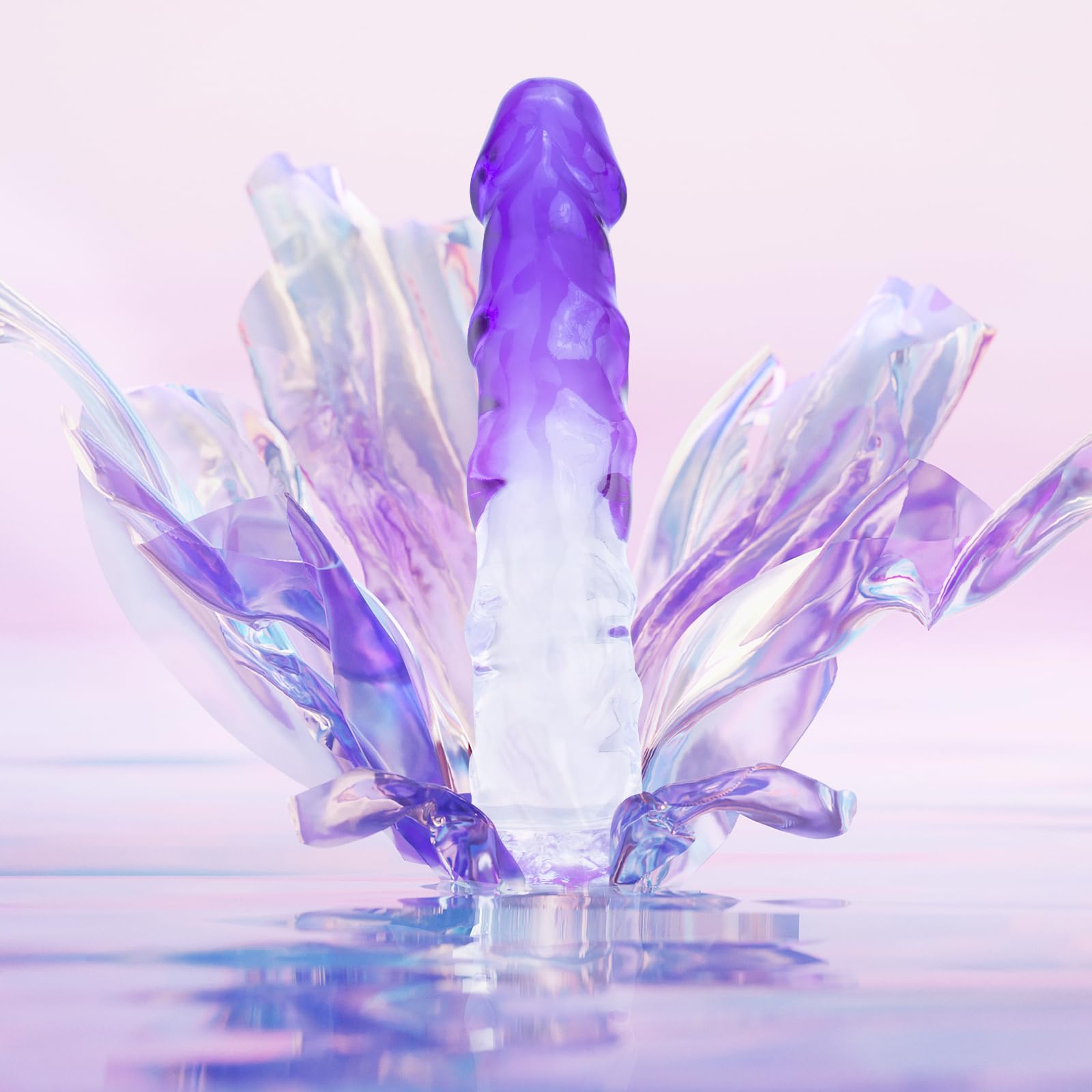 Sex Toy Realistic  Dildo for Women - TUFEEL G Spot Adult Toys, Gradient Clear Penis with Strong Suction Cup, Soft Lifelike Dick for Beginner & Couples Anal Vaginal Sexy Play, Strap-on Pleasure: Dark Purple