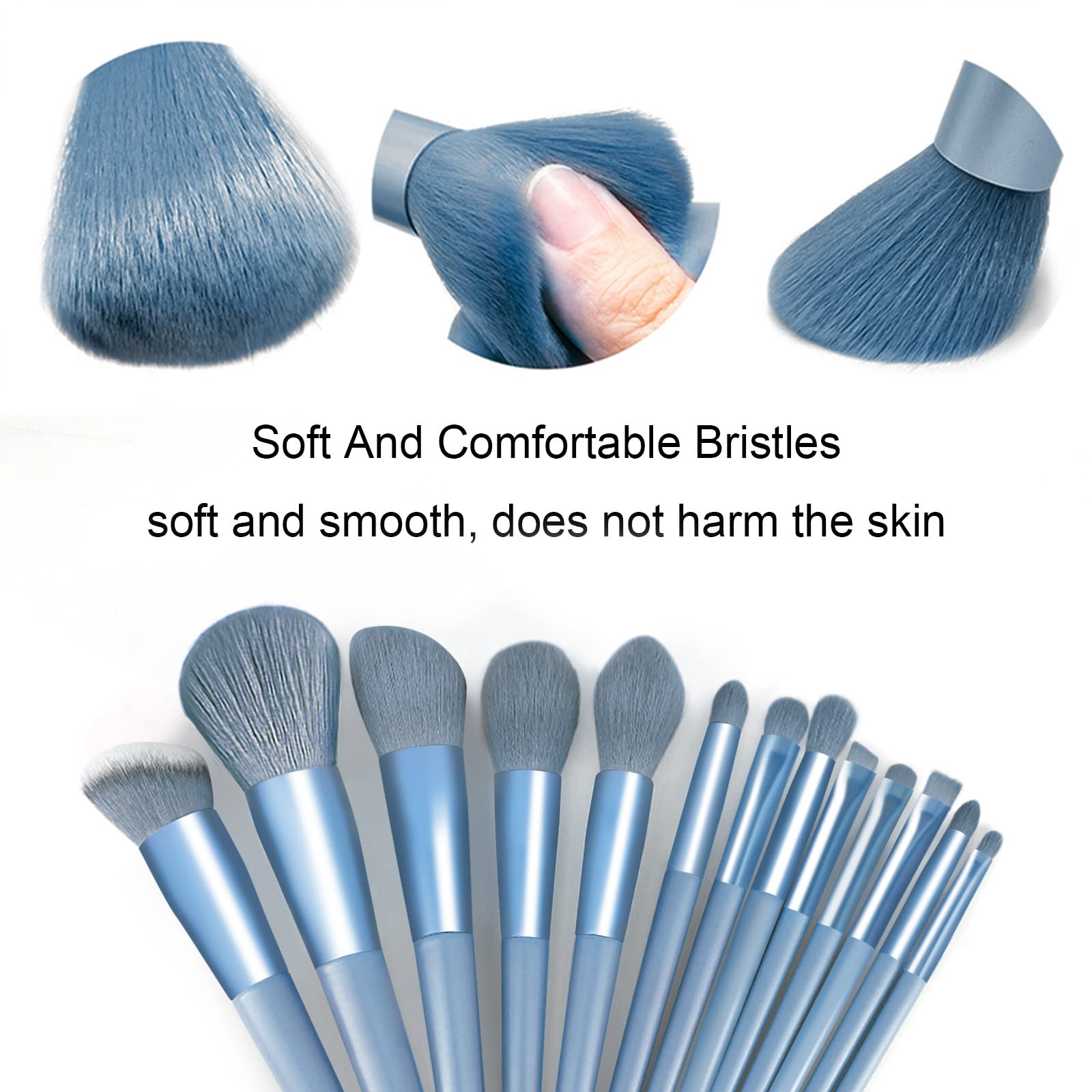 Koccido Makeup Brushes 22 Pcs Makeup Kit,Foundation Brush Eyeshadow Brush Make up Brushes Set (Green, 22 Piece Set): 22 Piece Set Large Sky-blue