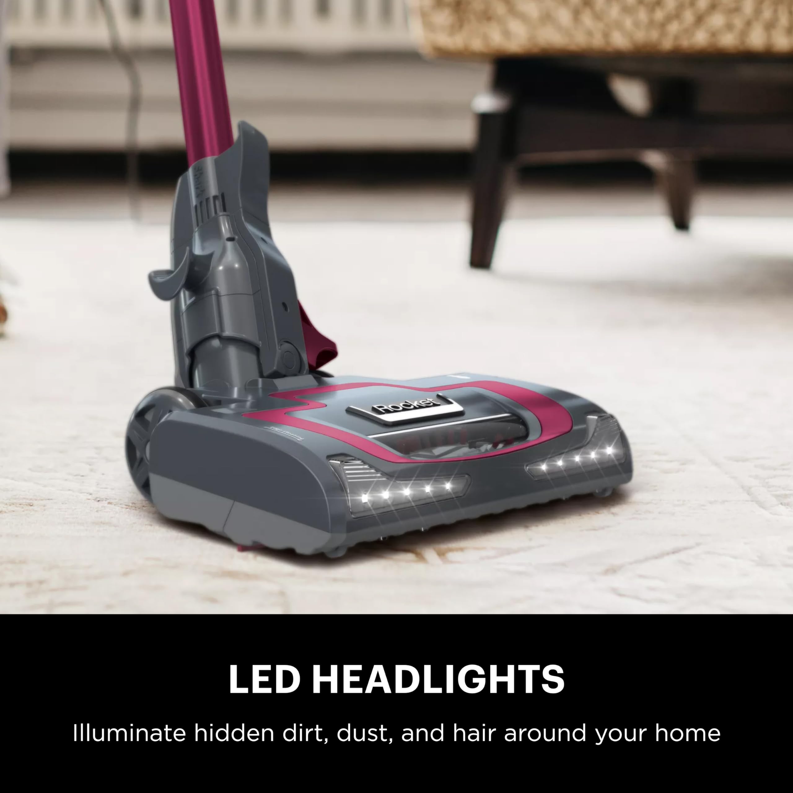 Shark HV371  DLX Corded Stick, Removable Hand Vacuum, Advanced Swivel Steering, XL Cup, Crevice Tool, Upholstery Tool & Anti-Allergen Dust Brush, Fuchsia, Capacity: Rocket Pro