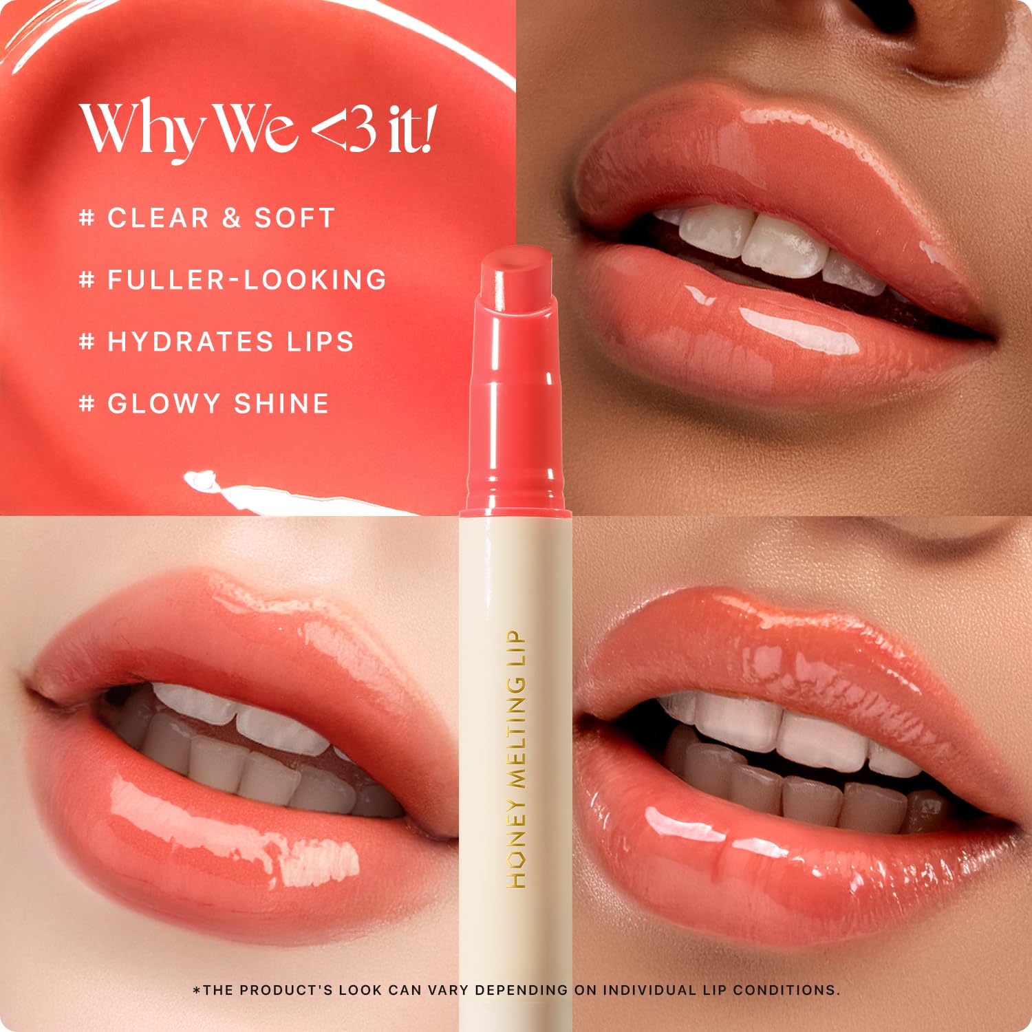 Nature Republic HONEY MELTING LIP GLITTER (13 AURORA) SOFT LIP STICK Hydrating Gloss, Moisturizing balms, Shine Glimmer Finish, Shimmery-Sheer tint, korean make up: 10 PEACH