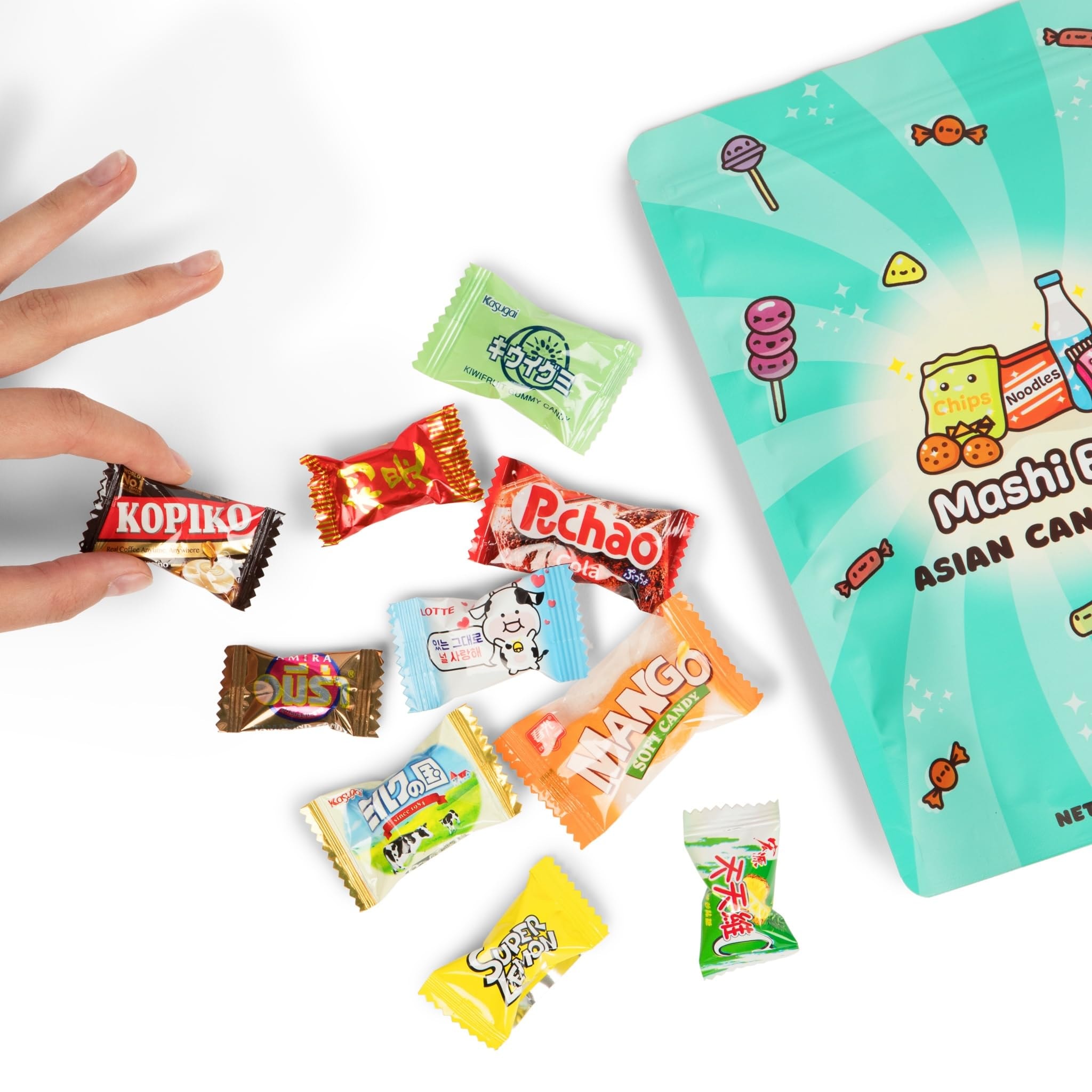 Mashi Box Asian Candy Mystery Variety Pack | 40 PCS | Mix of Japanese/Chinese/Vietnamese/Korean/Indonesia/Thai Candy and more! - Image 2