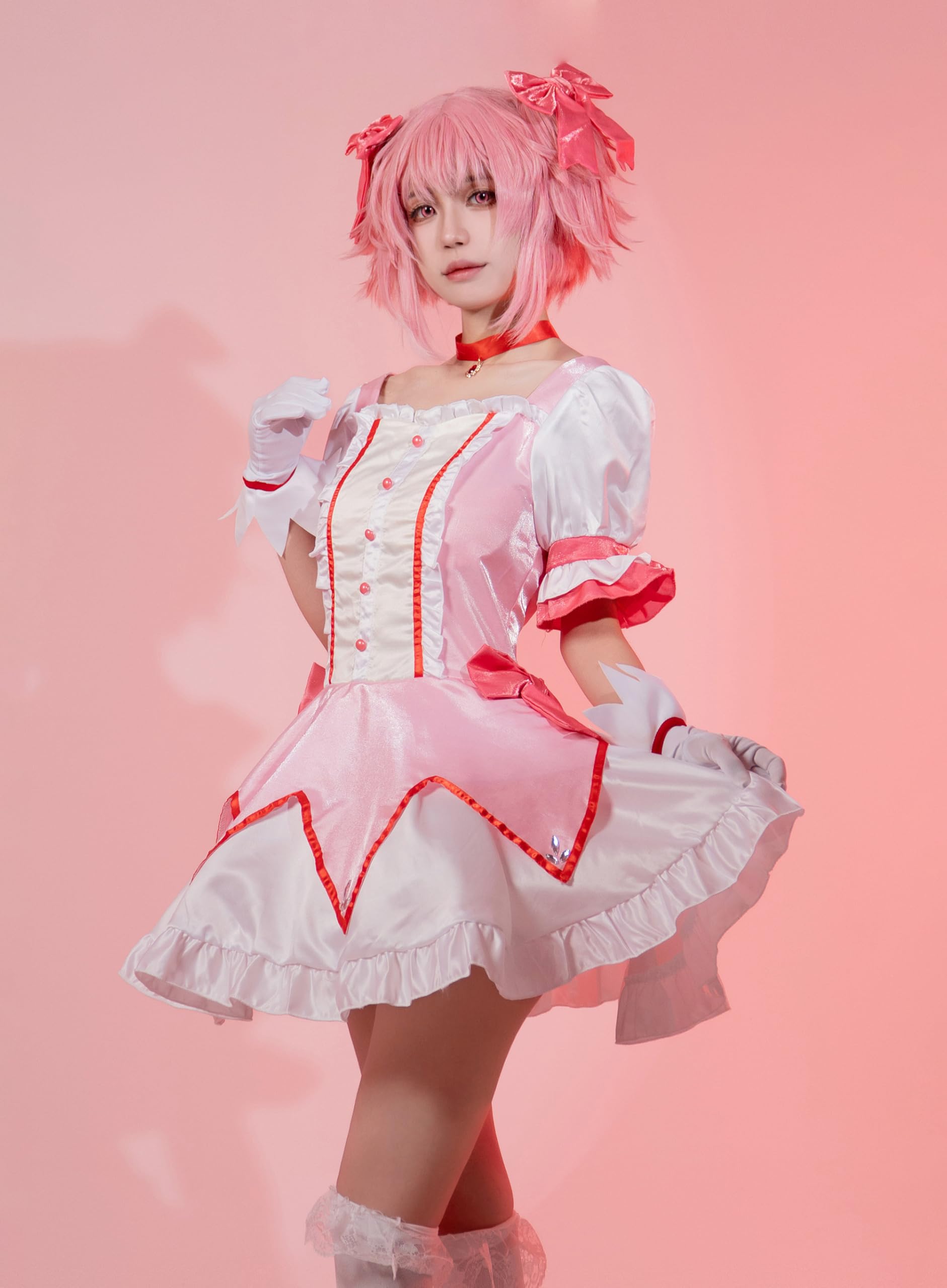 OSIAS Madoka Kaname Cosplay Costume Puella Magi Madoka Magica Dress for Women