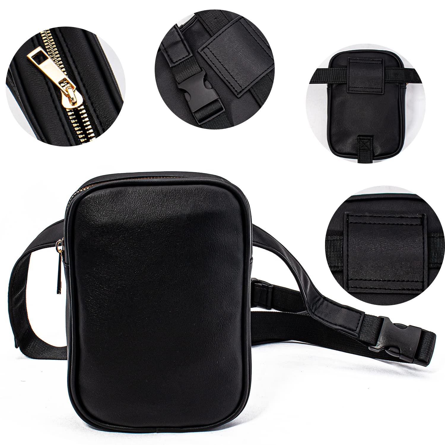Peicees Womens Drop Leg Bag with Leg Strap Leather Thigh Bag for Motorcycle Costume Accessories Fashion Fanny Bag Belt Pouch: Brown