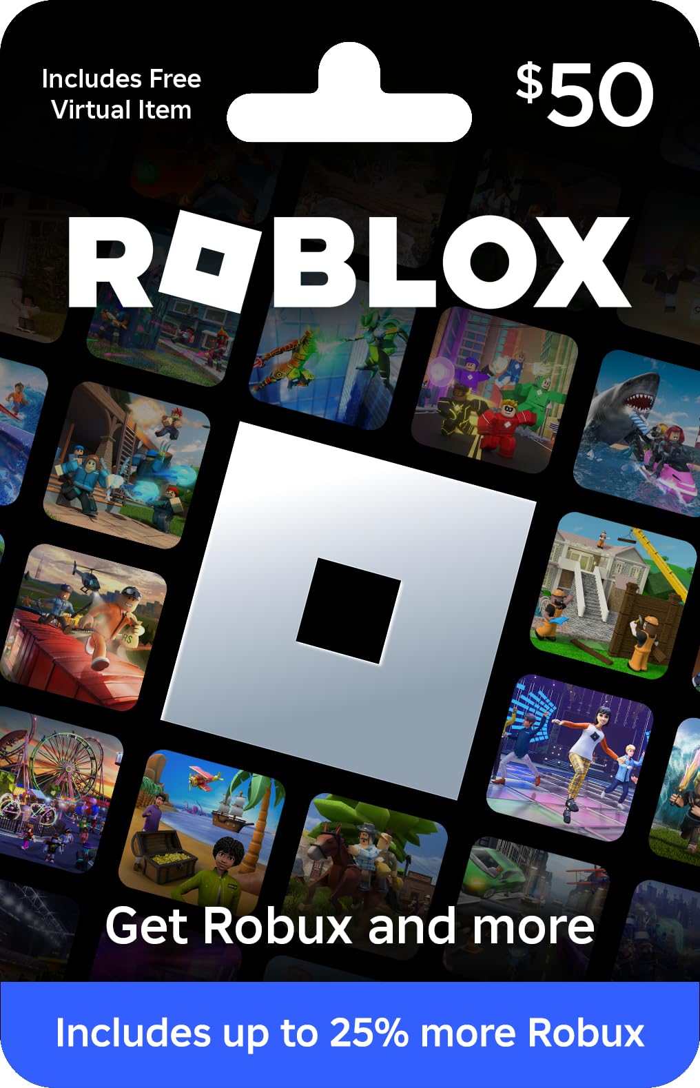 Roblox Physical Gift Card [Includes Free Virtual Item] [Redeem Worldwide]: 50 Standard
