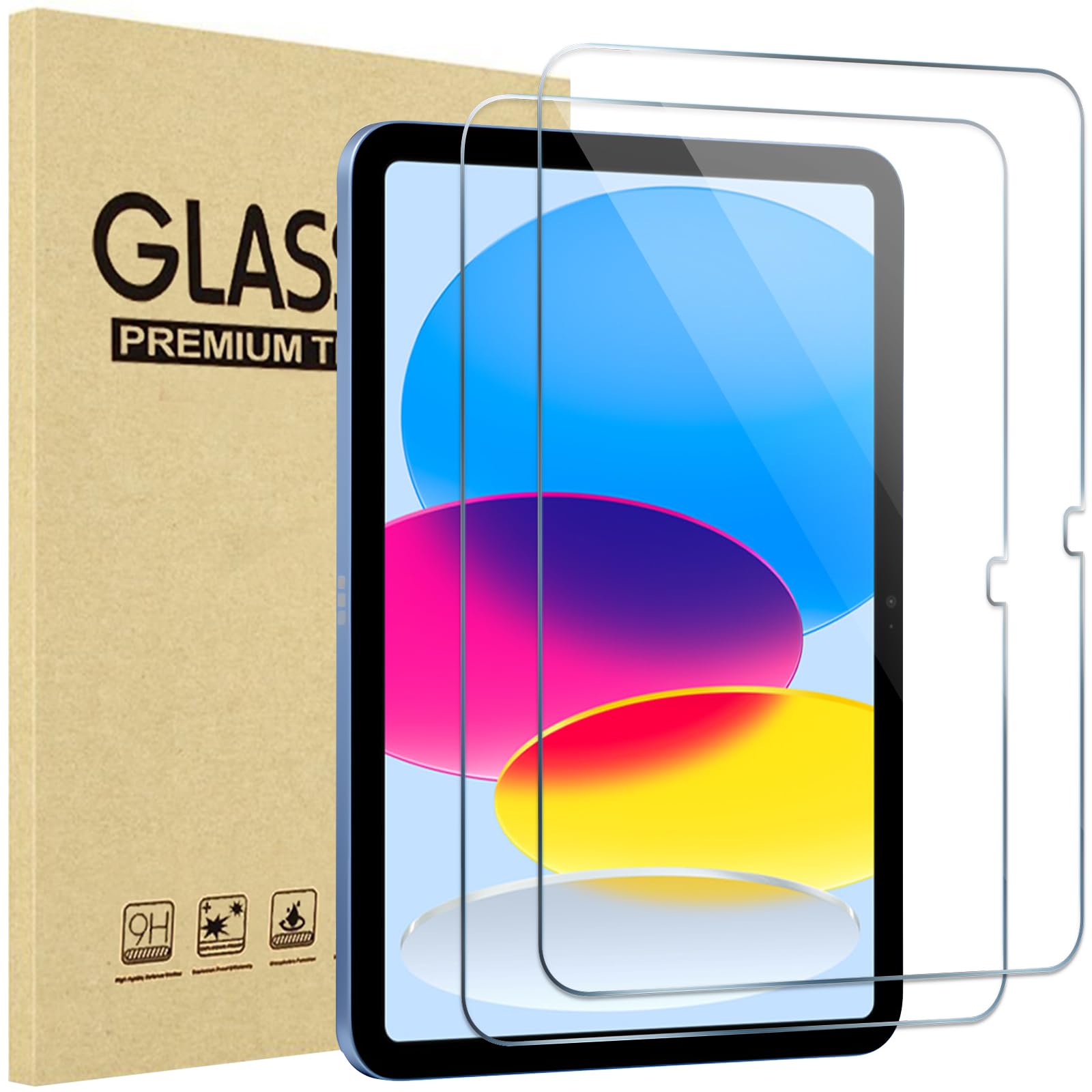 ProCase Screen Protector for iPad A16 2025 11th/10th 2022 Generation (11-inch/10.9), HD Clear Tempered Glass Film Guard -2 Pack