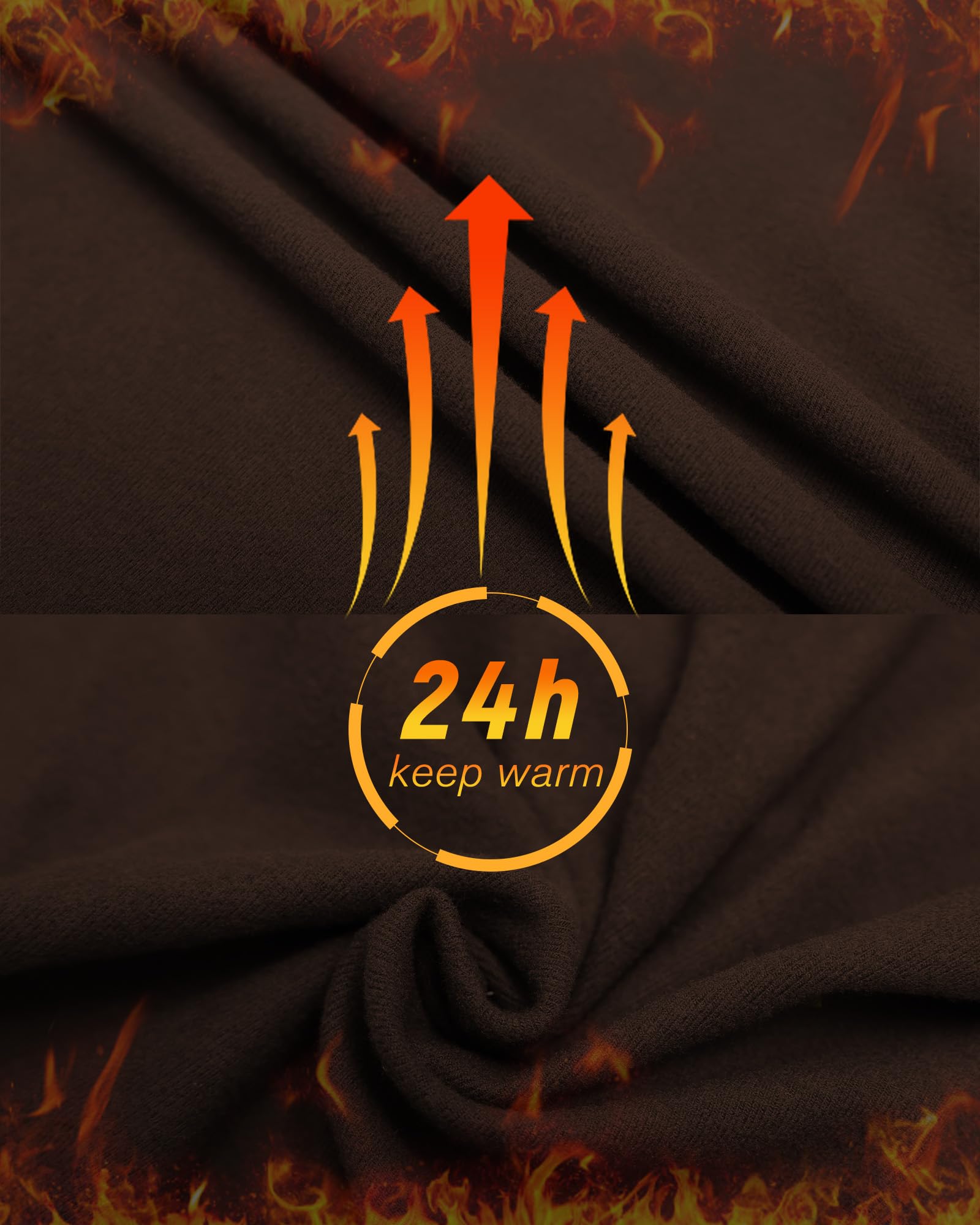 MANGOPOP Mock Neck Cutout Front Top Long Sleeve Sleeveless Bodysuits for Women: Fleece Lined Small Coffee Fleece Lined