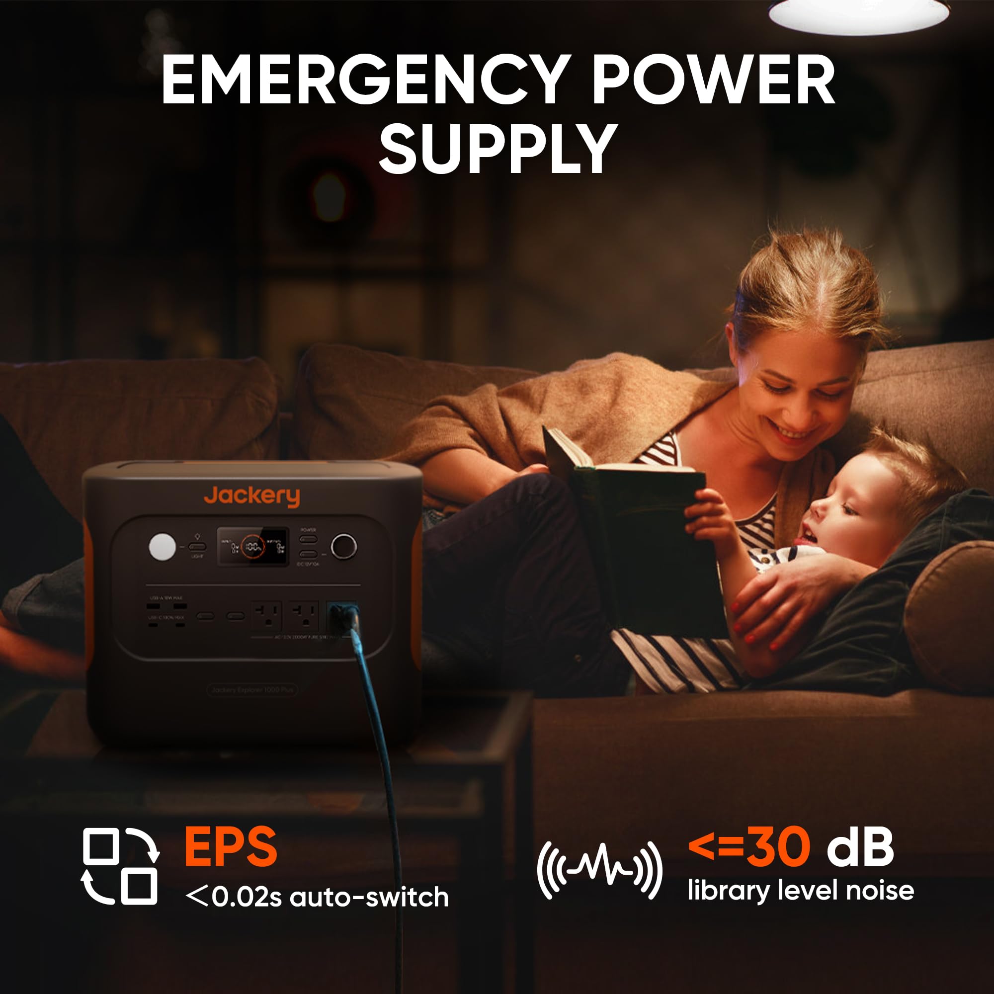 (Renewed) Jackery Explorer 1000 Plus Portable Power Station,1264Wh Solar Generator with 2000W Output, Expandable to 5kWh for Camping, Road Trips and Home Backup (Solar Panel Optional)