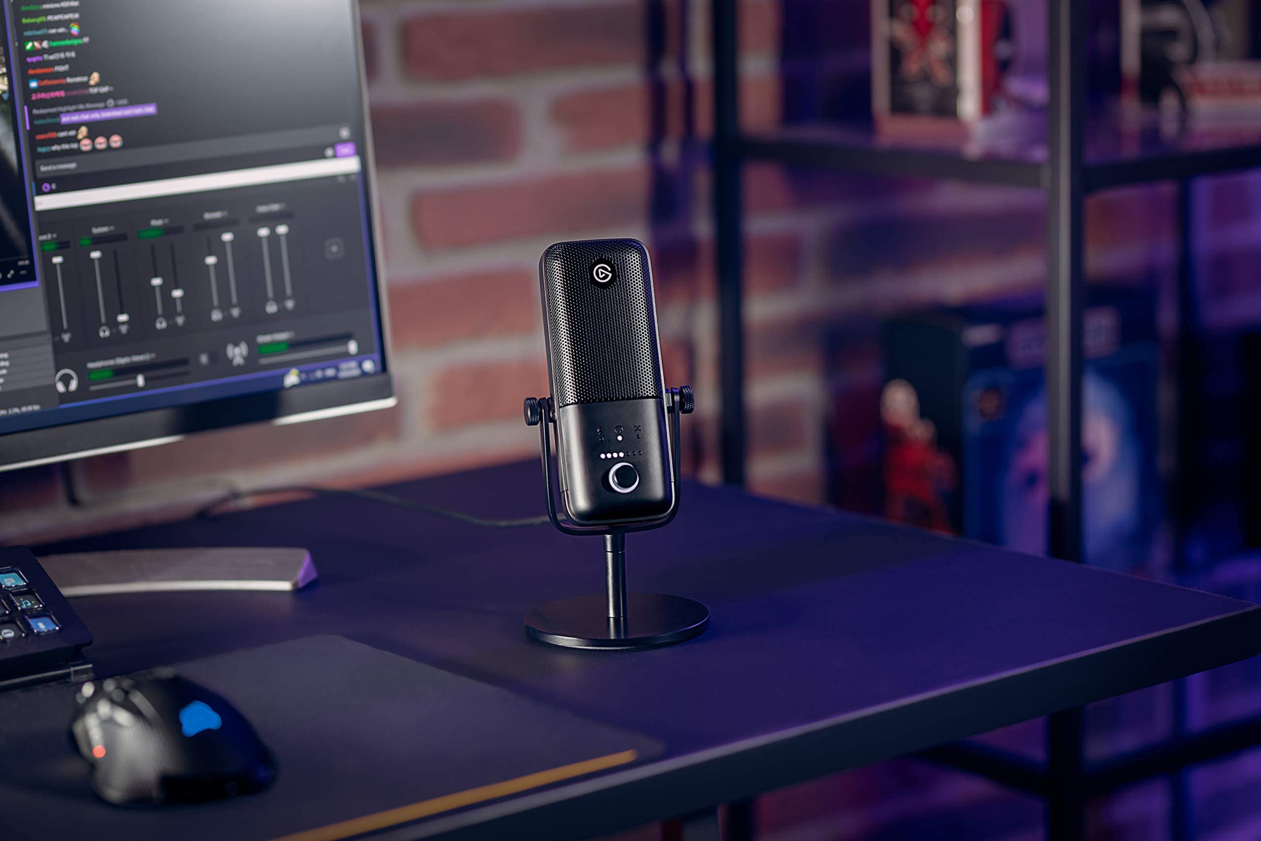 Elgato Wave:3 - Premium Studio Quality USB Condenser Microphone for Streaming, Podcast, Gaming and Home Office, Free Mixer Software, Sound Effect Plugins, Anti-Distortion, Plug ’n Play, for Mac, PC: Black Microphone