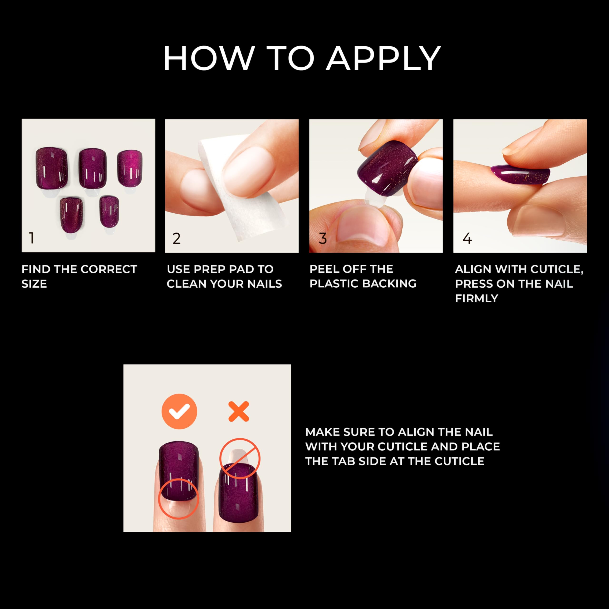 KISS imPRESS No Glue Mani Press On Nails, Color FX, '', Red, Short Size, Oval Shape, Includes 30 Nails, Prep Pad, Instructions Sheet, 1 Manicure Stick, 1 Mini File thumbnail 7