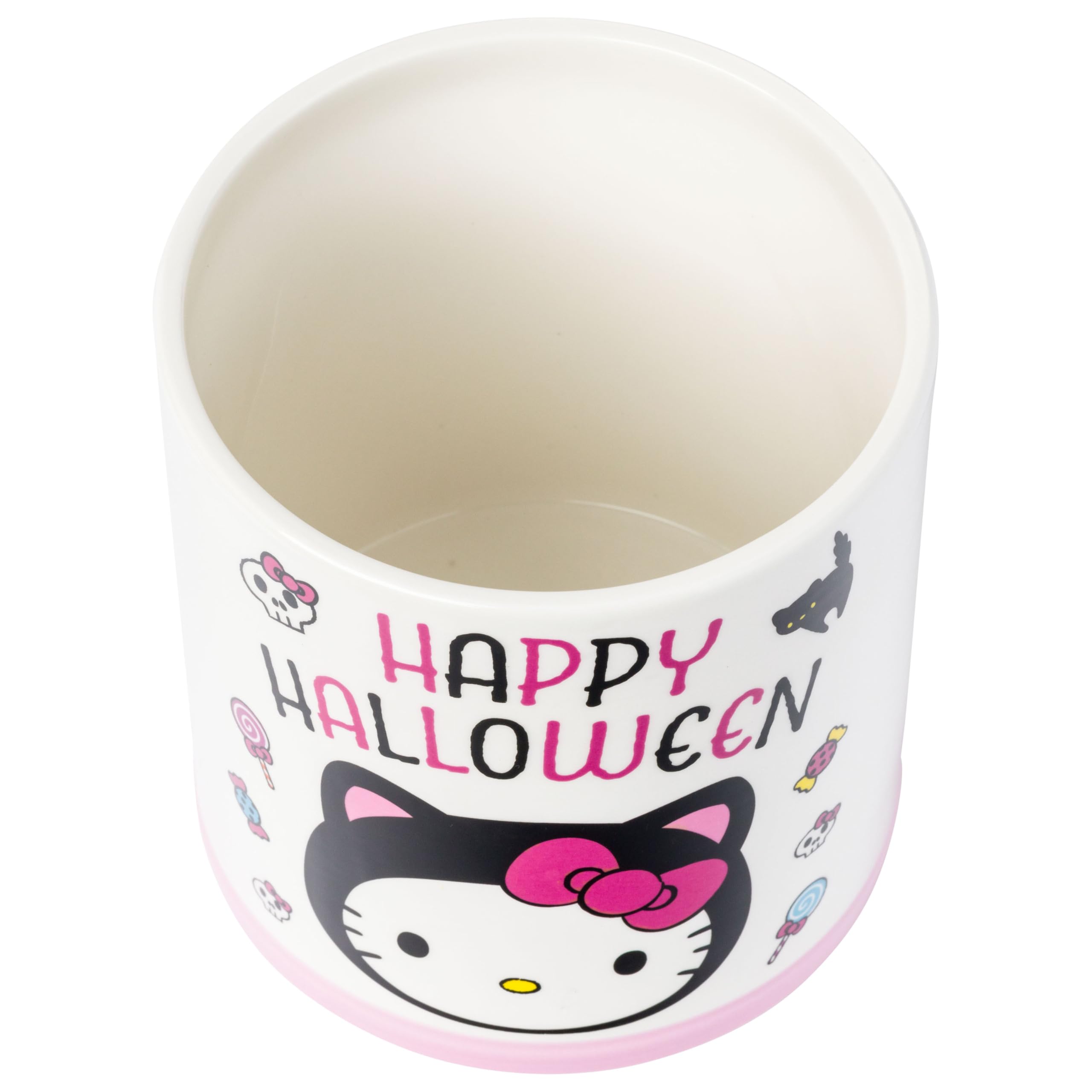 Silver Buffalo Sanrio Hello Kitty Happy Halloween Black Cat Costume Ceramic Cookie Snack Jar (Large)