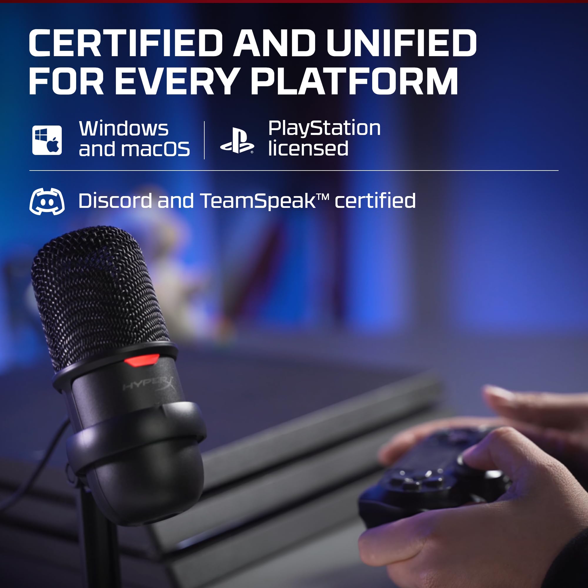 HyperX SoloCast – USB Condenser Gaming Microphone, for PC, PS4, PS5 and Mac, Tap-to-Mute Sensor, Cardioid Polar Pattern, great for Streaming, Podcasts, Twitch, YouTube, Discord,Black: Microphone Black