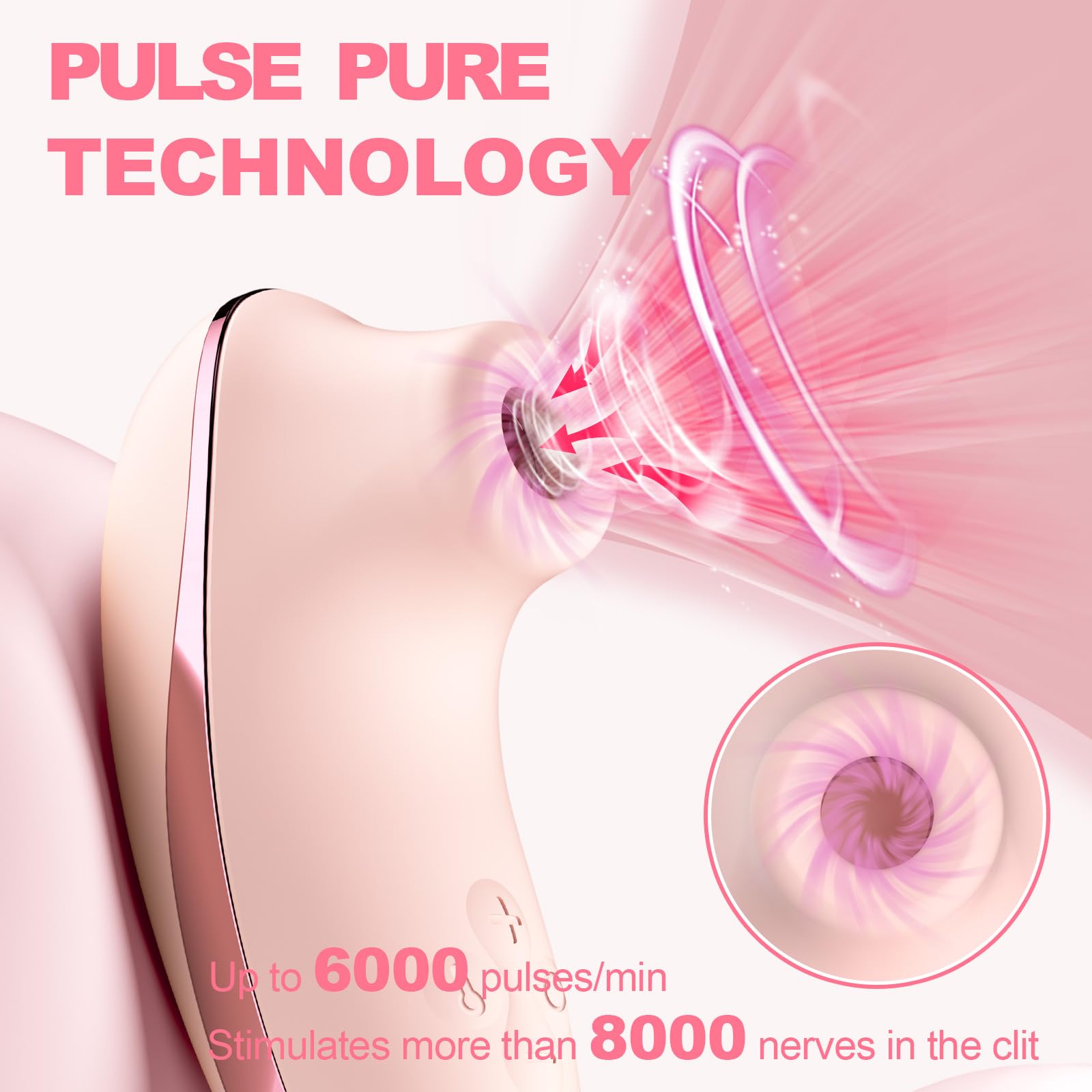 Sucking Vibrator Adult Sex Toys - Heating Pulse Pure Sucker APP Remote Clitoral Vibrator with 5 * 5 Suction, Clitoris Nipple Stimulator Waterproof Rose Sex Toys for Women Female Couples Pleasure: Pink