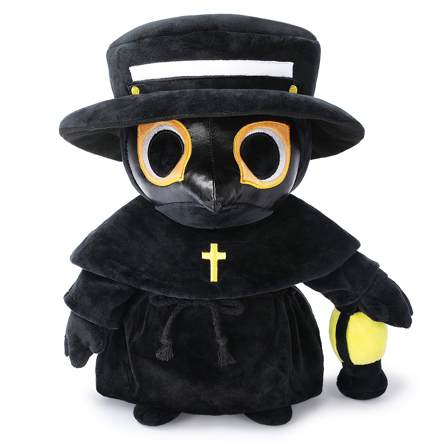 Plague Doctor Plush Toy, 16" Big Weighted Spook Cute Stuffed Plushie Pillow Doll, Soft Large Fluffy Halloween Hugging Cushion Decor, Present for Kids and Adults thumbnail 1