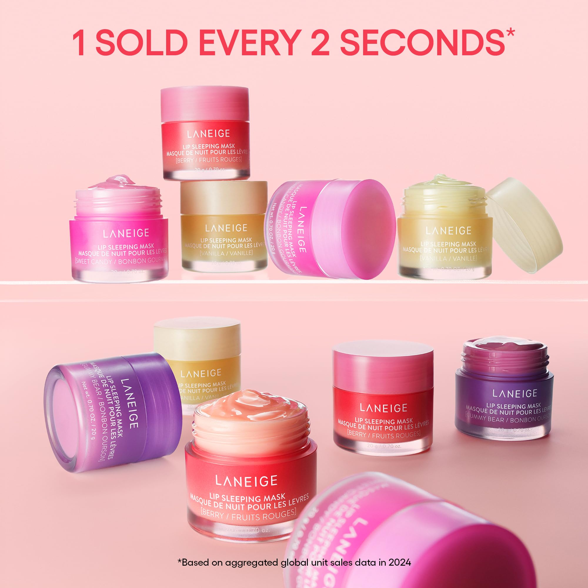 LANEIGE Lip Sleeping Mask: Nourish, Hydrate, Vitamin C, Murumuru & Shea Butter, Antioxidants, Flaky, Dry Lips: Grapefruit
