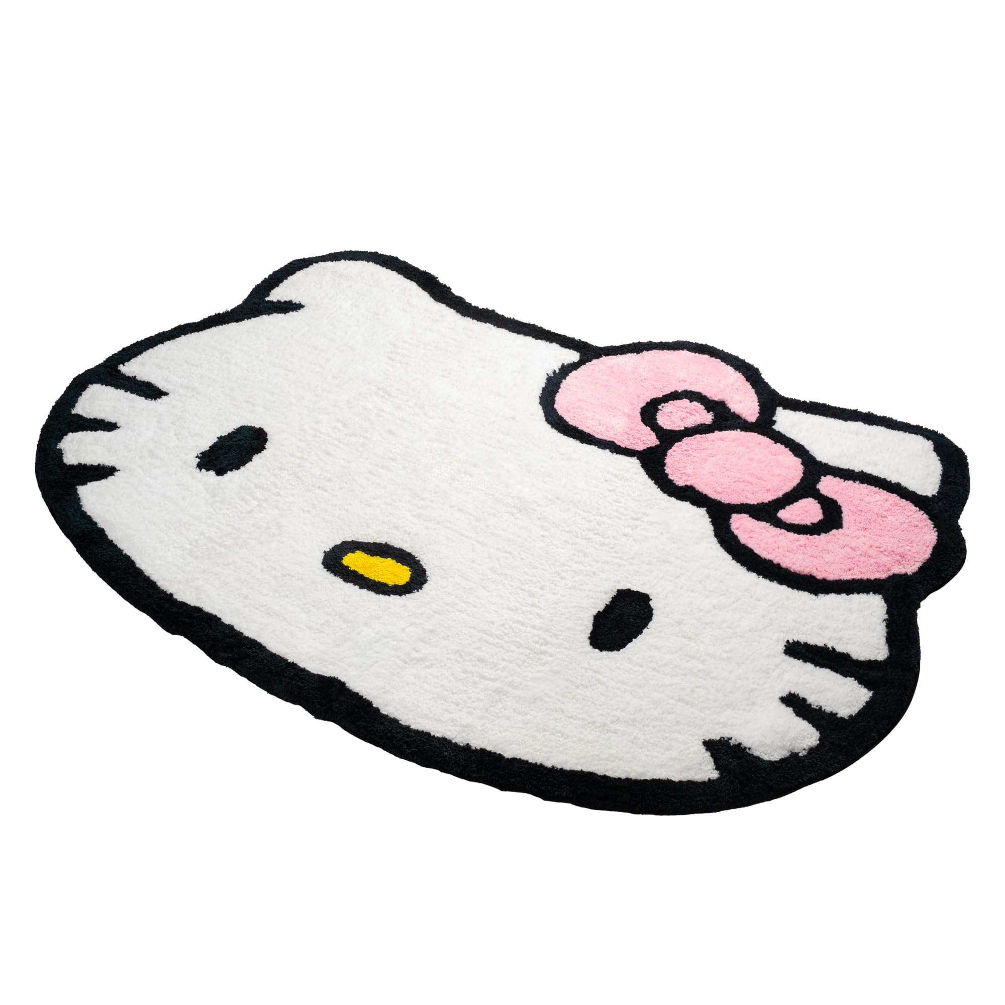 Jay Franco Hello Kitty Plush White Fluffy Accent Rug - 4 x 3 ft Area Rug for Bedroom or Living Room Decor