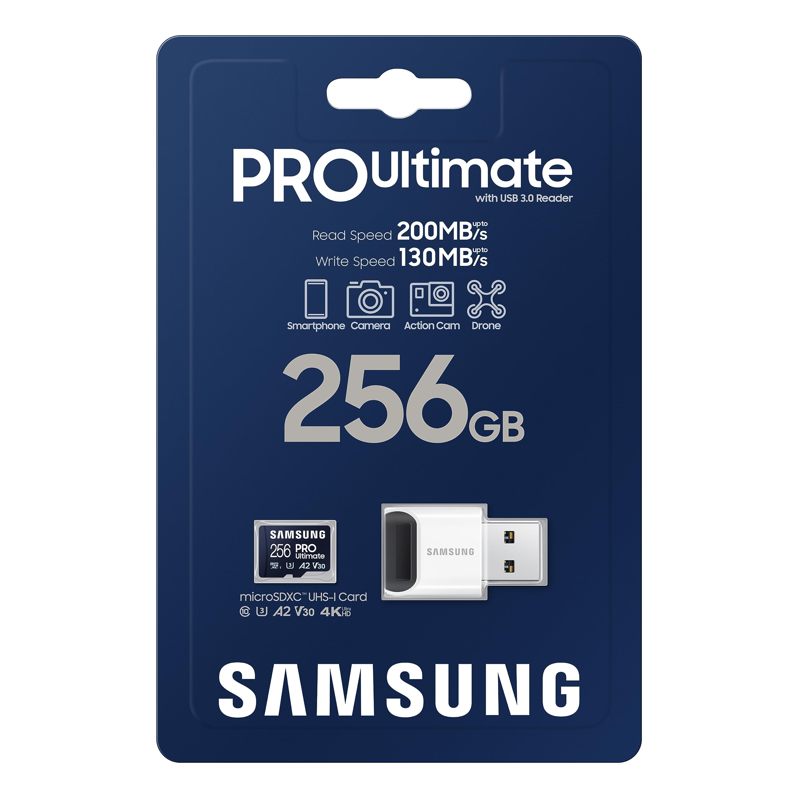Samsung PRO Plus microSD Memory Card + Adapter, 512GB microSDXC, Up to 180 MB/s, Full HD & 4K UHD, UHS I, C10, U3, V30, A2, for Android Smartphones, Tablets, GoPRO, and DJI Drone (MB MD512SA/AM)