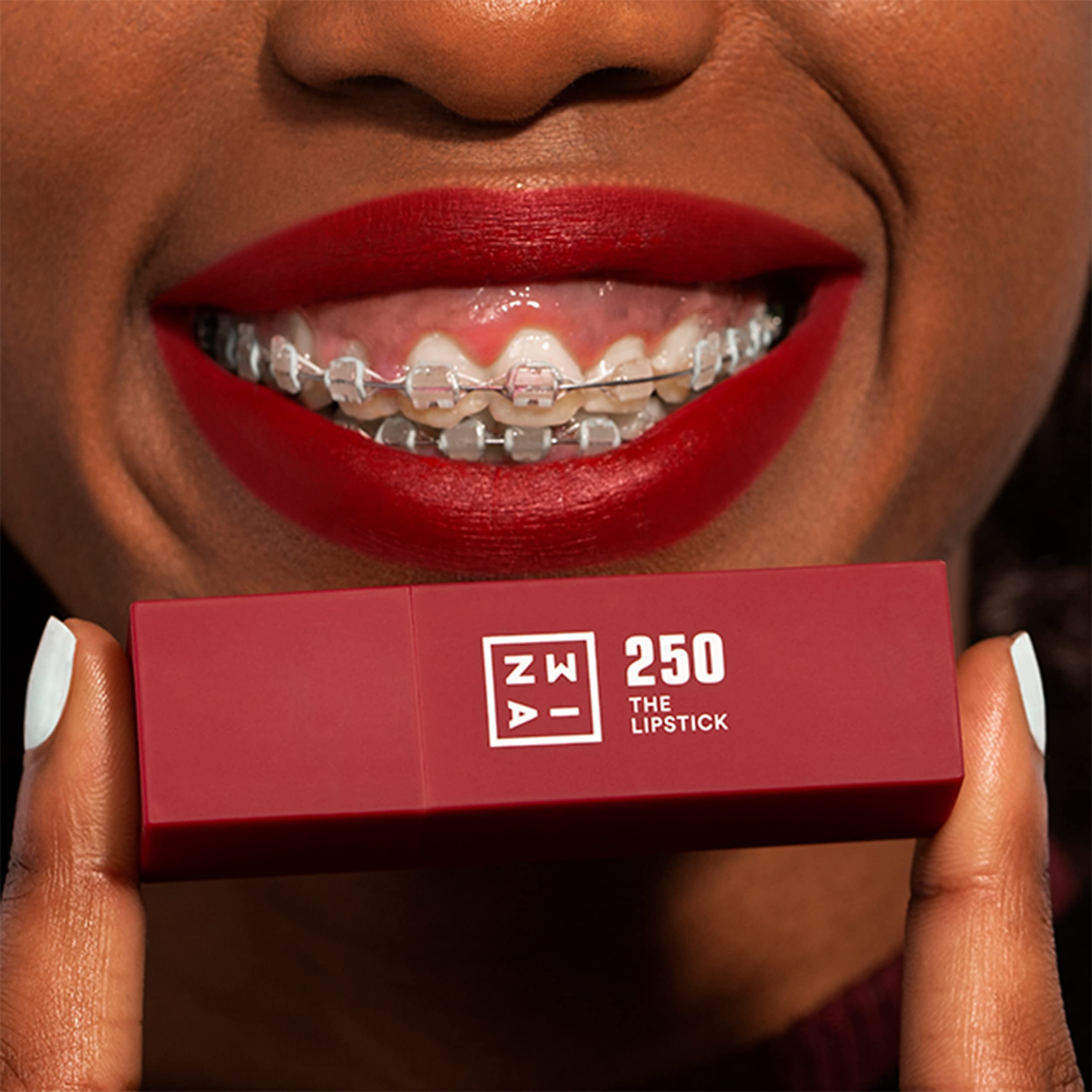 3INA The Lipstick - Moisturizing Lipstick for Women - Semi-Matte Satin Finish with 5-Hour Long Wear - Highly Pigmented and Comfortable - 250-0.16 oz: 250 - Dark Pink Red 0.16 Ounce (Pack of 1)