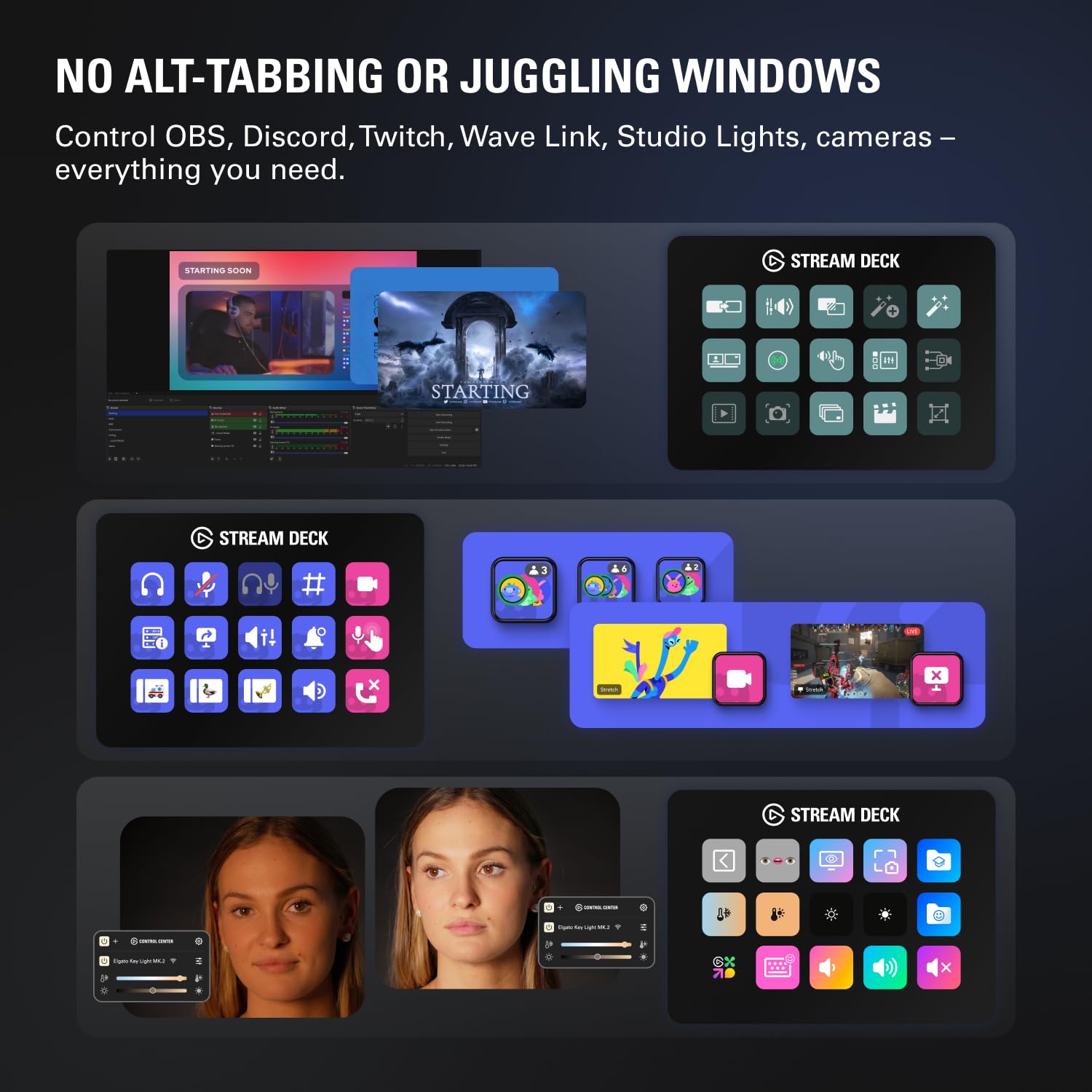 Elgato Stream Deck MK.2 – Studio Controller, 15 macro keys, trigger actions in apps and software like OBS, Twitch, ​YouTube and more, works with Mac and PC: Black