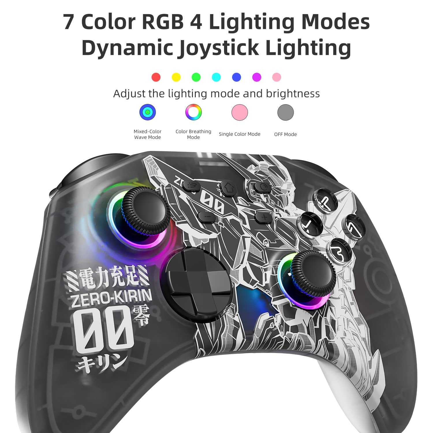 Mytrix Wireless Pro Controllers for Nintendo Switch, Windows PC iOS Android Steam/Steam Deck,  Bluetooth Controller with Programmable, Headphone Jack, Adjustable LED Light/Turbo/Vibration - Image 2