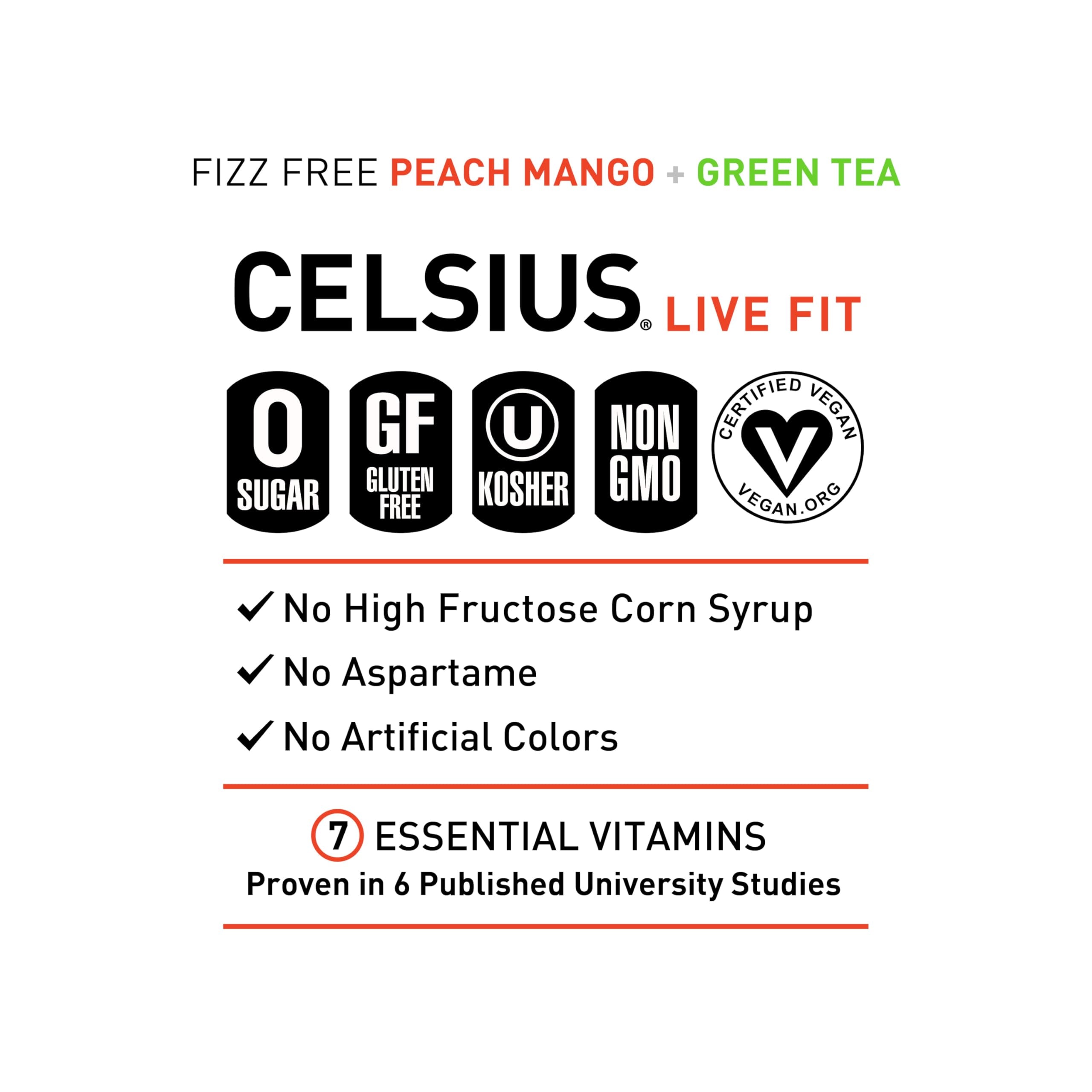 CELSIUS Sparkling Tropical Vibe, Functional Essential Energy Drink 12 Fl Oz (Pack of 12) - Image 4