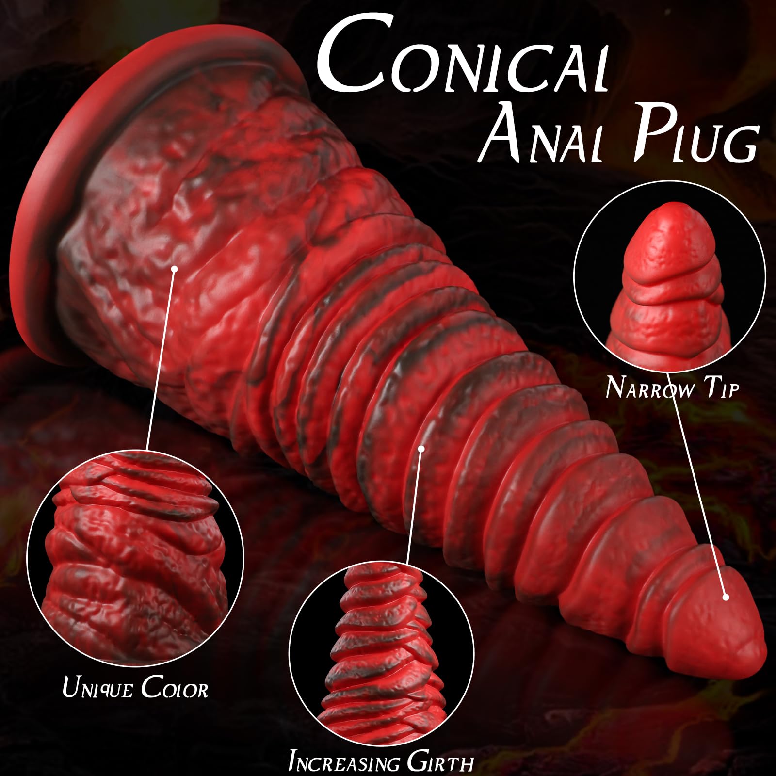 11'' XXL Butt Plug Anal Cone for Anal Stretcher, 4.3'' Diameter Huge Monster Butt Plug Anal Dilator for Anal Ease, Massive Tapered Dildo Adult Sex Toys for Gay Men Women Anal Gaper Training: 11'' XXL Butt Plug Anal Cone for Anal Stretcher, 4.3'' Diameter Huge Monster Butt Plug Anal Dilator for Anal Ease, Massive Tapered Dildo Adult Sex Toys for Gay Men Women Anal Gaper Training