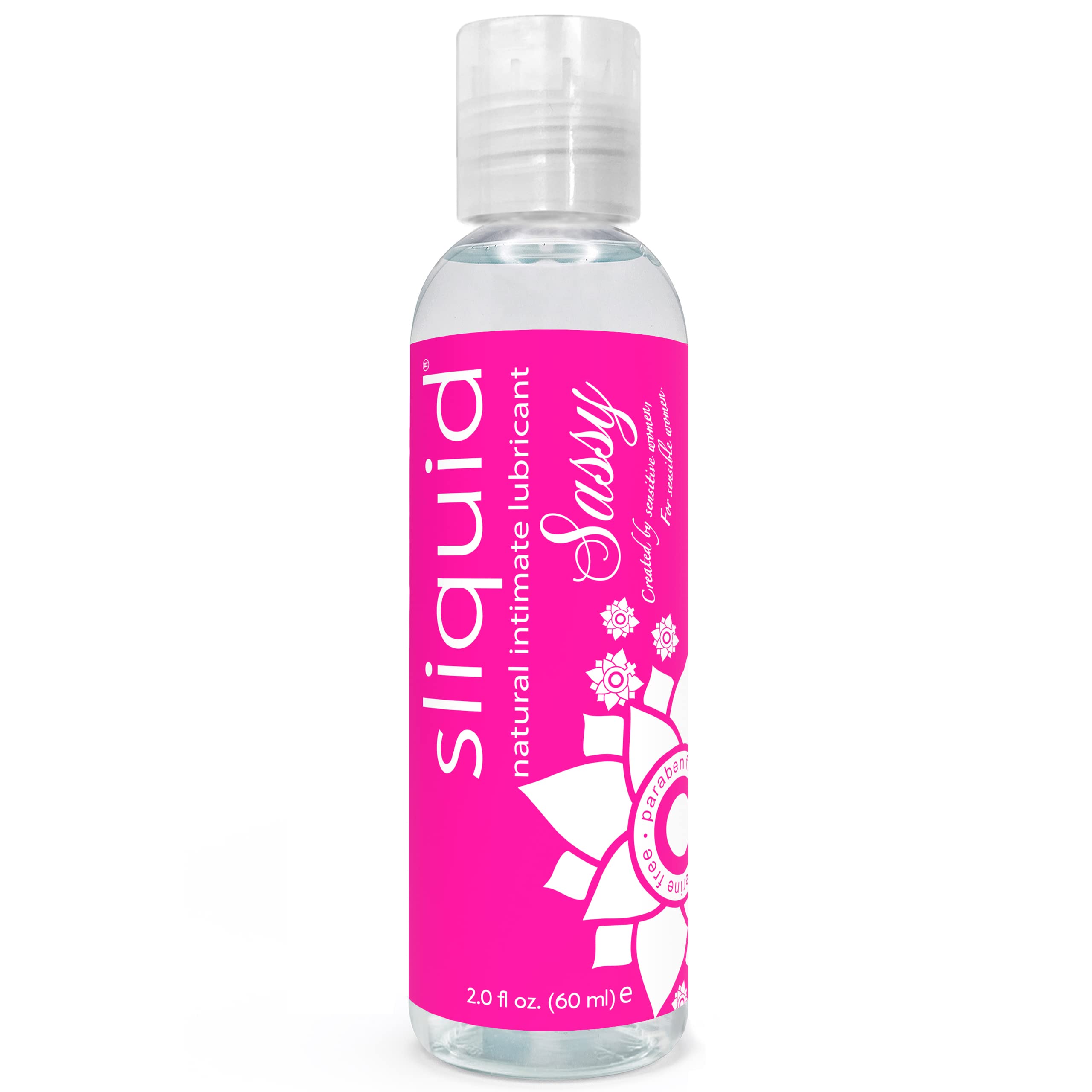 Sliquid Sassy Water-Based Lube - Thick, Long-Lasting Gel, Natural Lube for Women/Men/Couples, Unscented, 8.5 Fl Oz (2 Pack): 2 Fl Oz (Pack of 1)