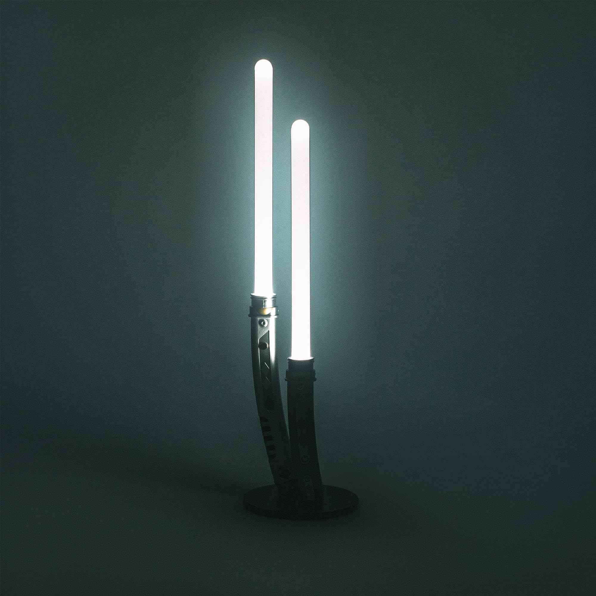 Star Wars  White Dual Lightsabers 12-Inch Mini LED Mood Light for Nightstand Table