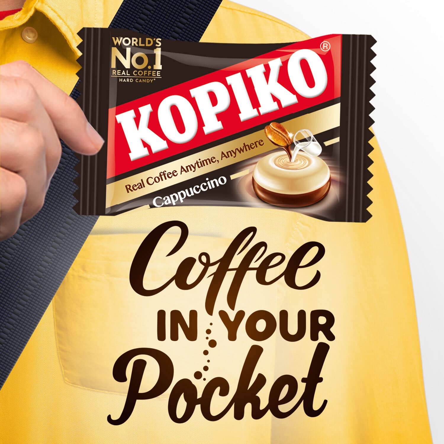 Kopiko Cappuccino Candy – Your Pocket Café Treat for Every Occasion – Hard Candy Made from Indonesia’s Real Coffee Extract (28.2oz Jar): Coffee &amp; Cappuccino 4.23 Ounce (Pack of 2)