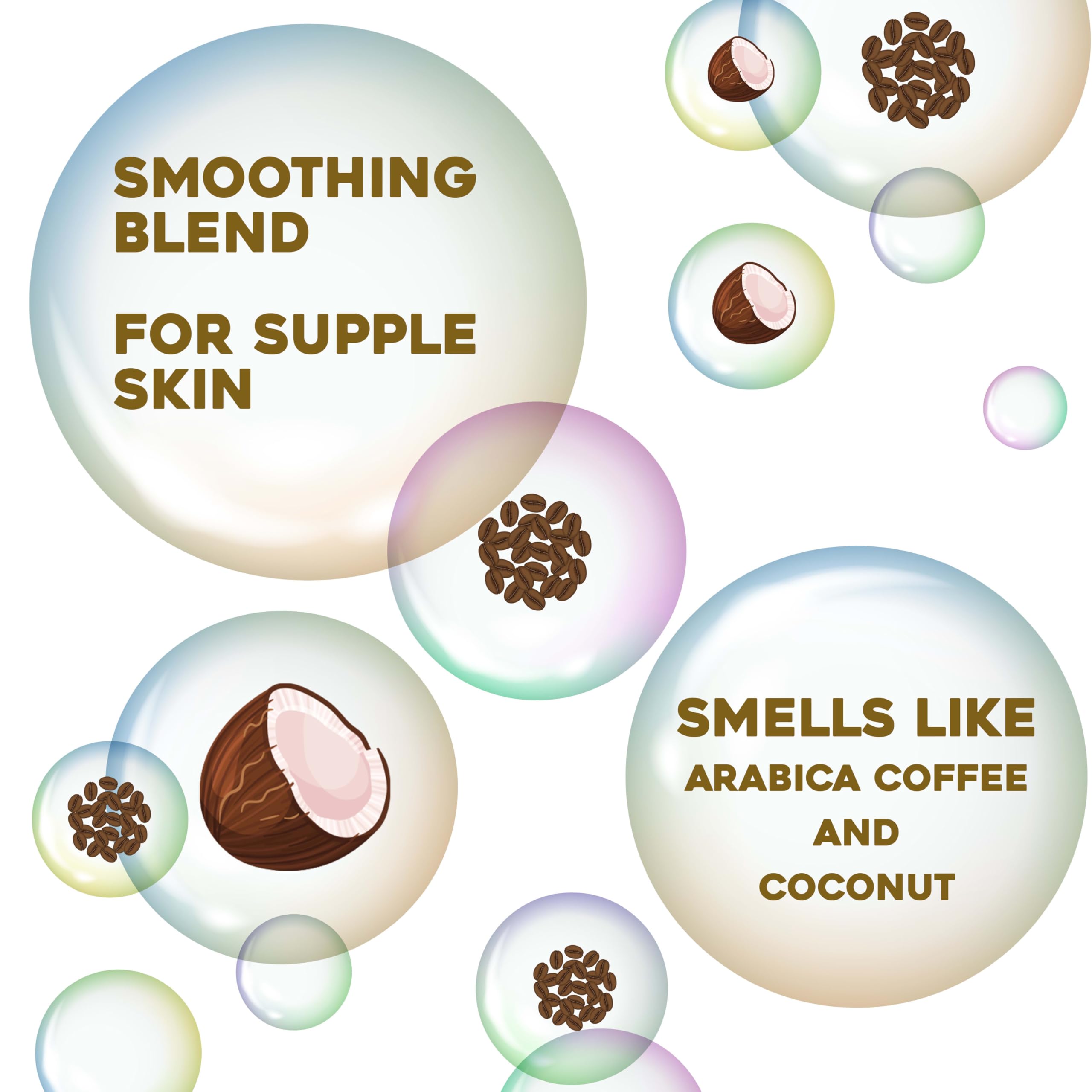 OGX Smoothing + Coconut Coffee Exfoliating Body Scrub with Arabica Coffee & Coconut Oil, Moisturizing Body Wash for Dry Skin, Paraben-Free with Sulfate-Free Surfactants, 19.5 Fl Oz: 19.5 Fl Oz (Pack of 1)