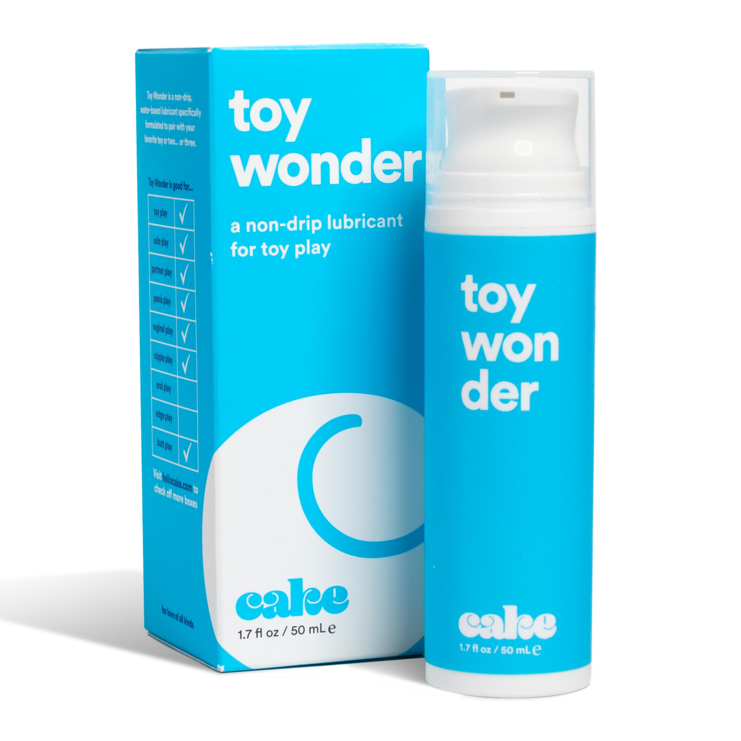 Hello Cake , Thick Water-Based Personal Lubricant for Use with Adult Toys, Non-Drip Jelly Lube for Men, Women, and Couples, 3.3 fl oz: Hello Cake Toy Wonder, Thick Water-Based Personal Lubricant for Use with Adult Toys, Non-Drip Jelly Lube for Men, Women, and Couples, 1.7 fl oz