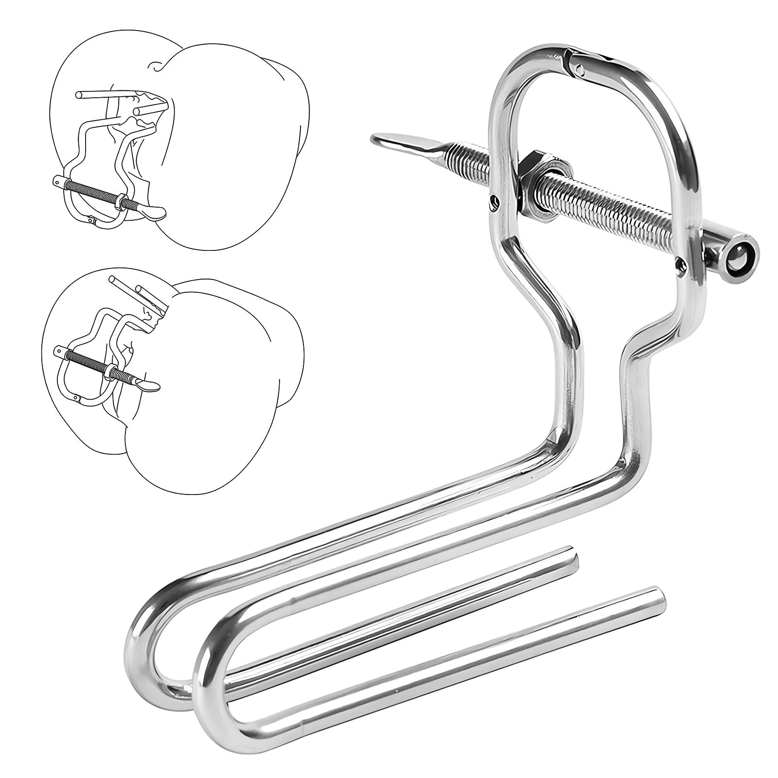Anal Expander Adjustable Vaginal Expander Metal Anal Butt Plug BDSM Anus Dilator Anal Sex Toys for Men Women Anus Stretcher: Anal Expander Adjustable Vaginal Expander Metal Anal Butt Plug BDSM Anus Dilator Anal Sex Toys for Men Women Anus Stretcher