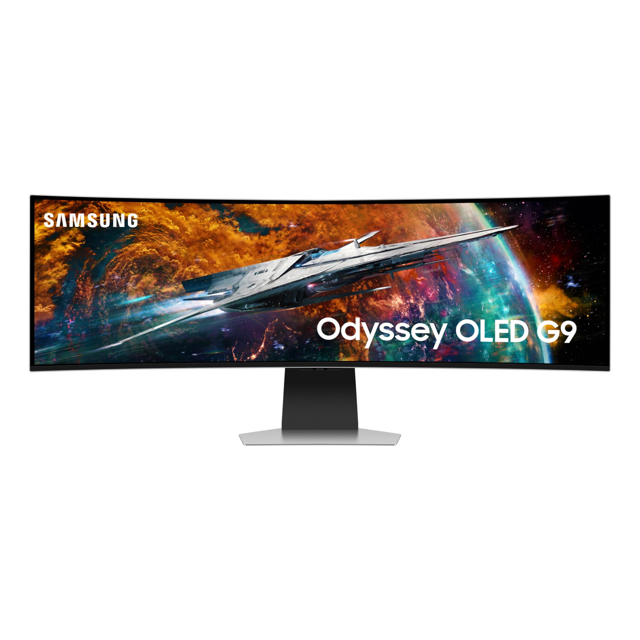SAMSUNG 49” Odyssey G9 Series DQHD 1000R Curved Gaming Monitor, 1ms(GtG), VESA DisplayHDR 1000, 240Hz, AMD FreeSync Premium Pro, Height Adjustable Stand, Ultrawide Screen, LS49CG954ENXZA, 2024: 240Hz Refresh Rate OLED Glossy Panel Smart | DP Cable