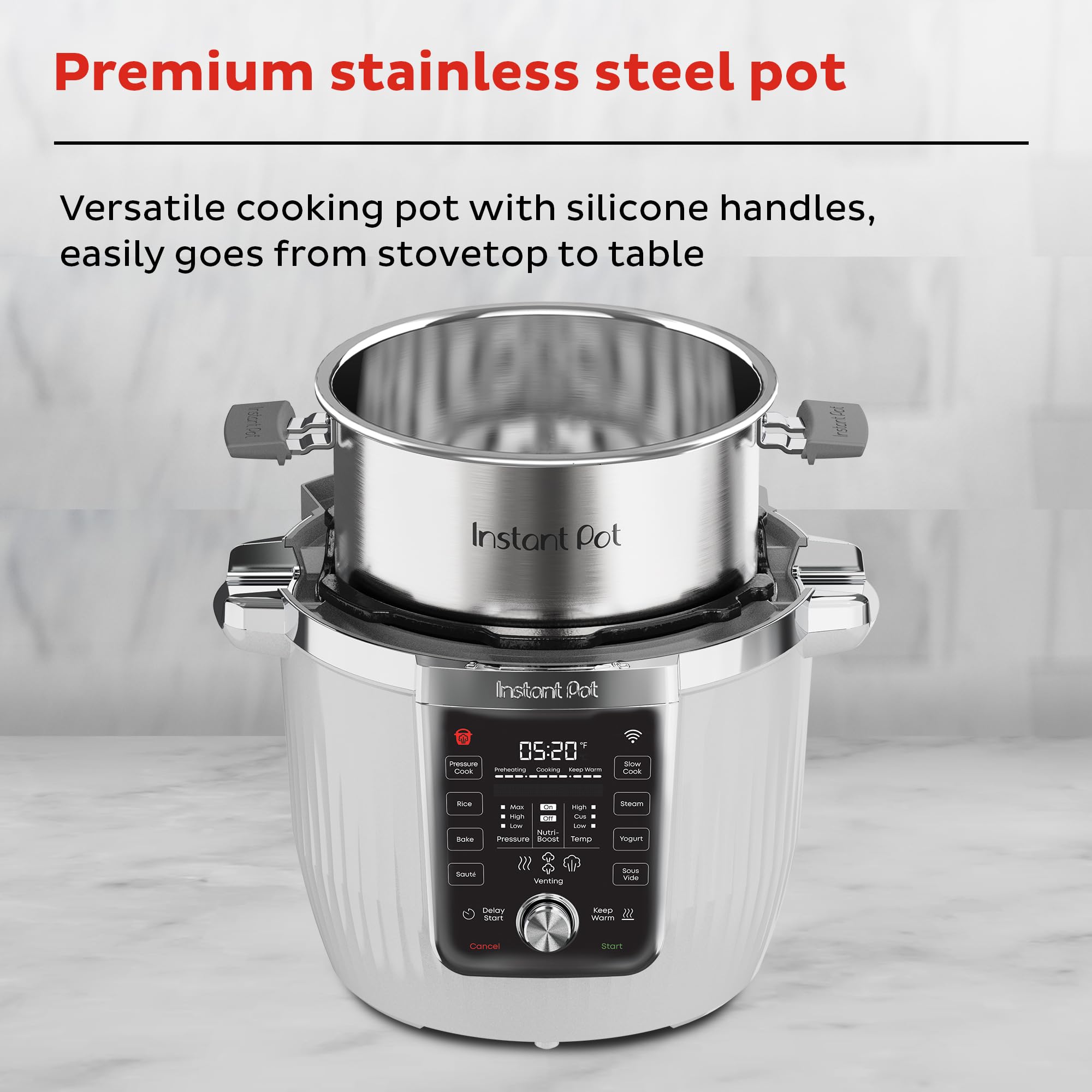 Instant Pot Pro Plus Wi-Fi Smart 10-in-1, Pressure Cooker, Slow Cooker, Rice Cooker, Steamer, Sauté Pan, Yogurt Maker, Warmer, Canning Pot, Sous Vide, Includes App with Over 800 Recipes, 6 Quart: White