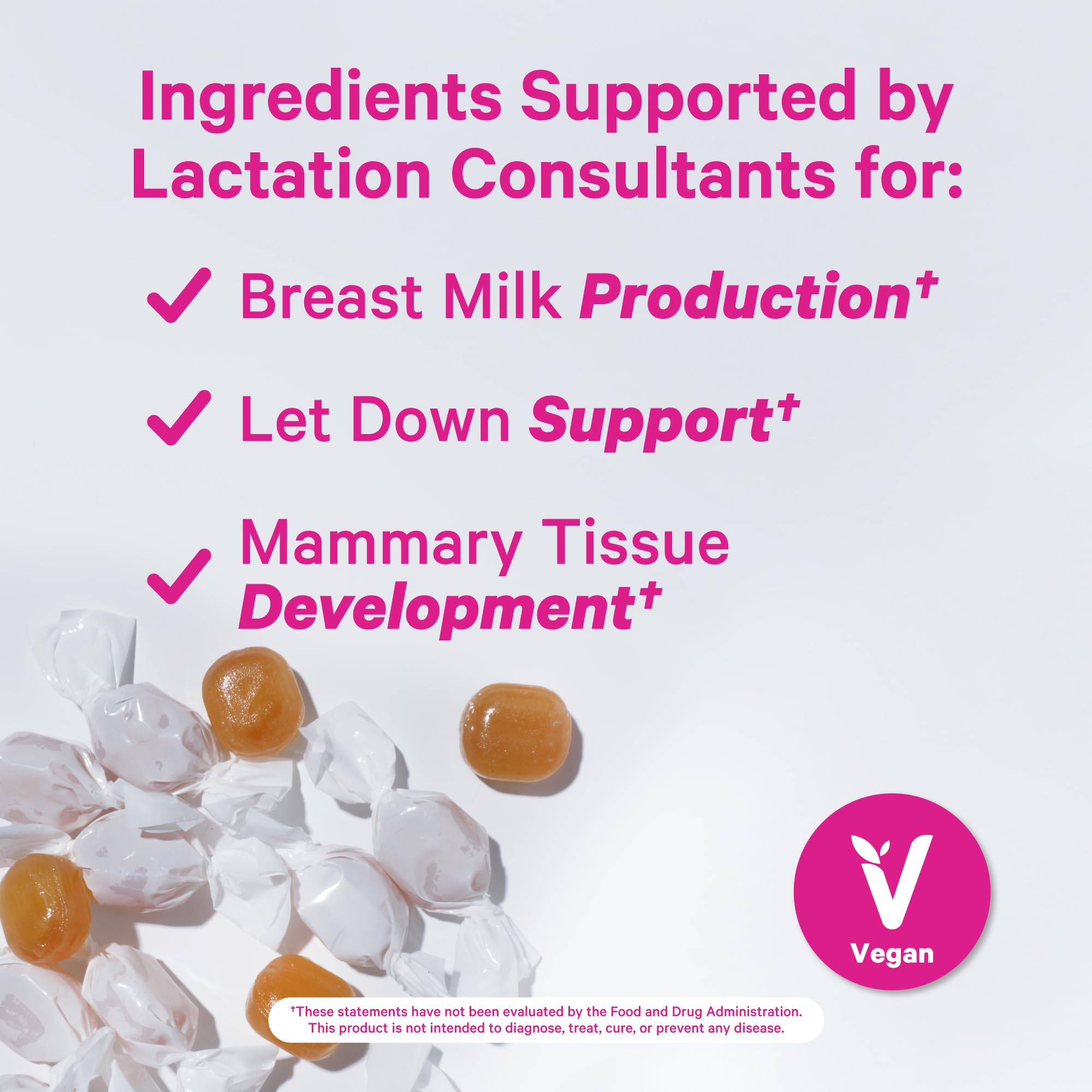 Pink Stork Lactation Sweets Supplement, Breastfeeding Snacks with Fenugreek and Milk Thistle to Support Breast Milk Supply - 30 Watermelon Candy Drops (Packaging May Vary) thumbnail 3