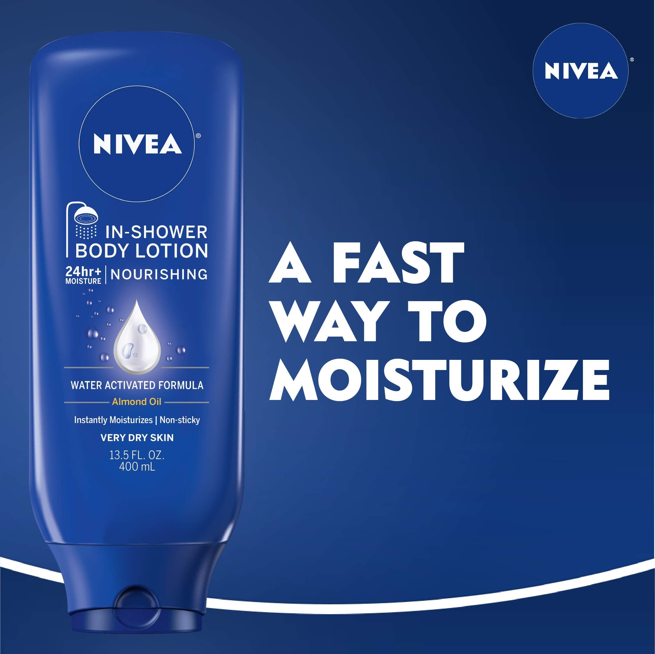 NIVEA Nourishing In Shower Lotion, Body Lotion for Dry Skin, 13.5 Fl Oz Bottle - Image 4
