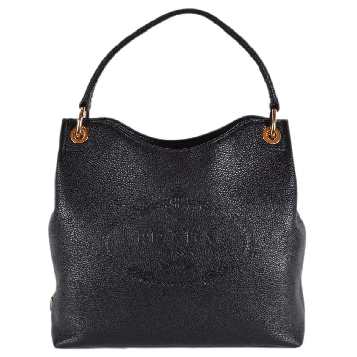 Prada Satchel Bag Handbag For Women - Women's Vitello Daino Black Leather Satchel Bag Handbag 1BC051 Bags For Women