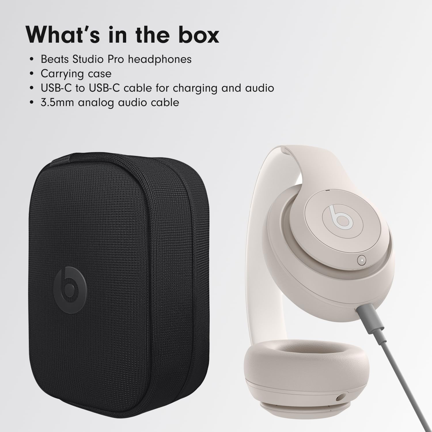Beats Studio Pro x Kim Kardashian - Bluetooth Noise Cancelling Headphones with AppleCare+ (2 Years) - Moon