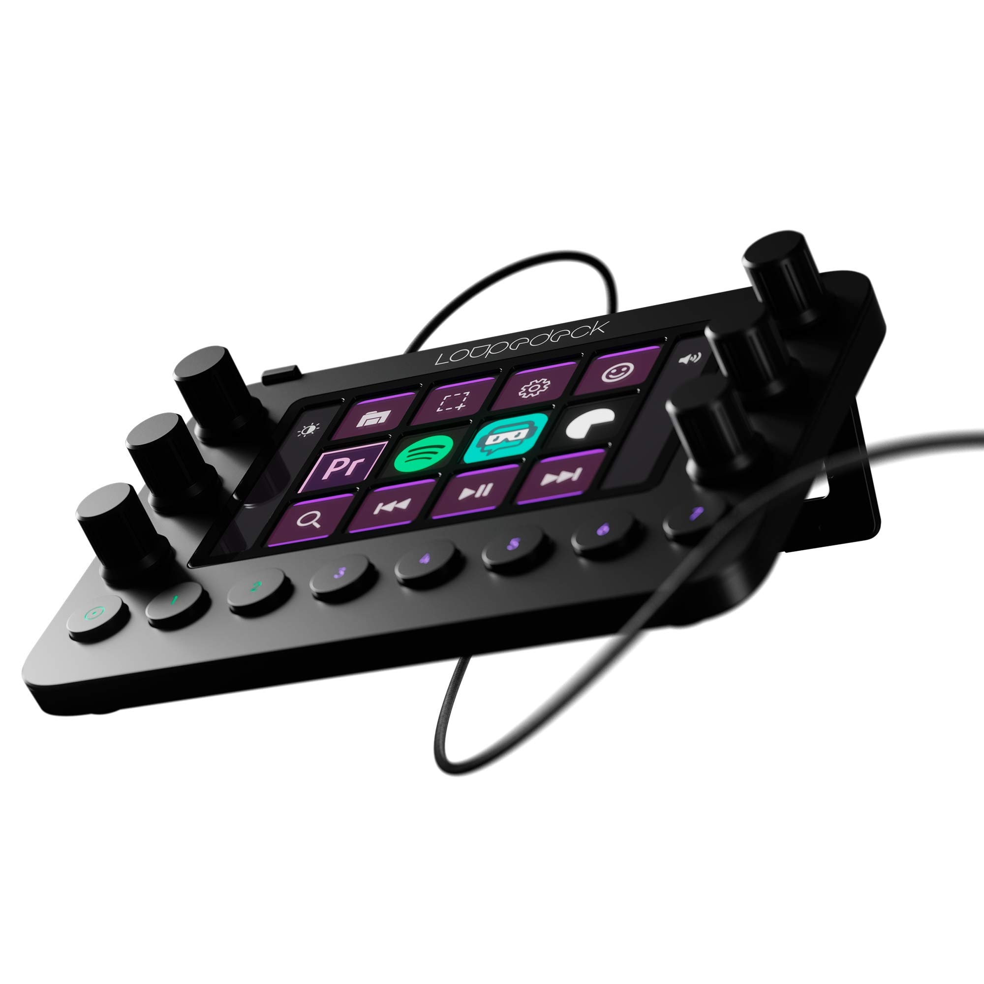 Loupedeck Live – The Custom Console for Live Streaming, Photo and Video Editing with Customizable Buttons, Dials and LED Touchscreen